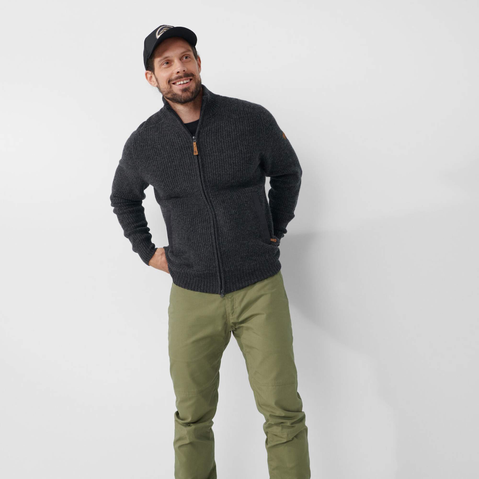 Fjällräven ÖVIK ZIP CARDIGAN KNIT M Herren - Wolljacke