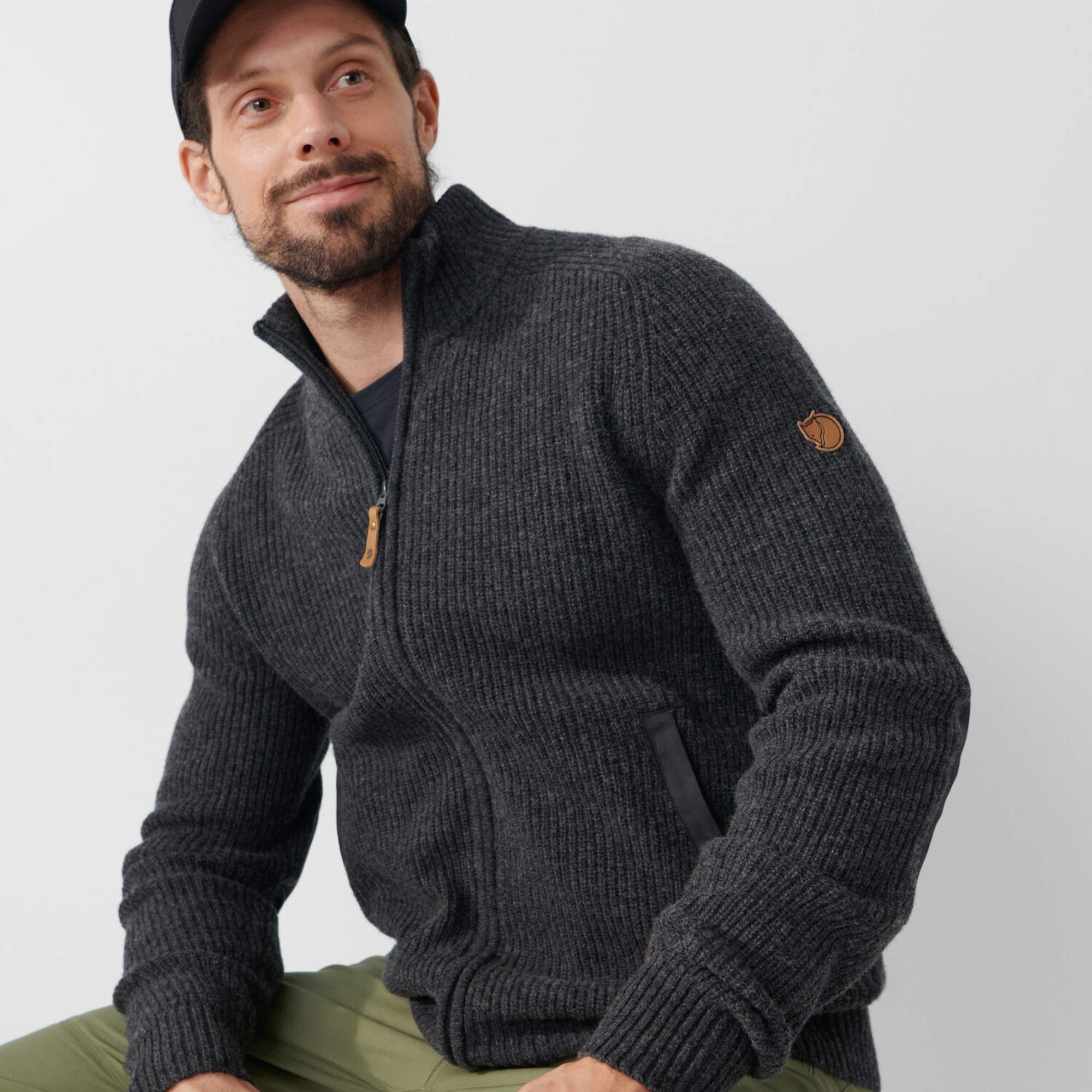 Fjällräven ÖVIK ZIP CARDIGAN KNIT M Herren - Wolljacke