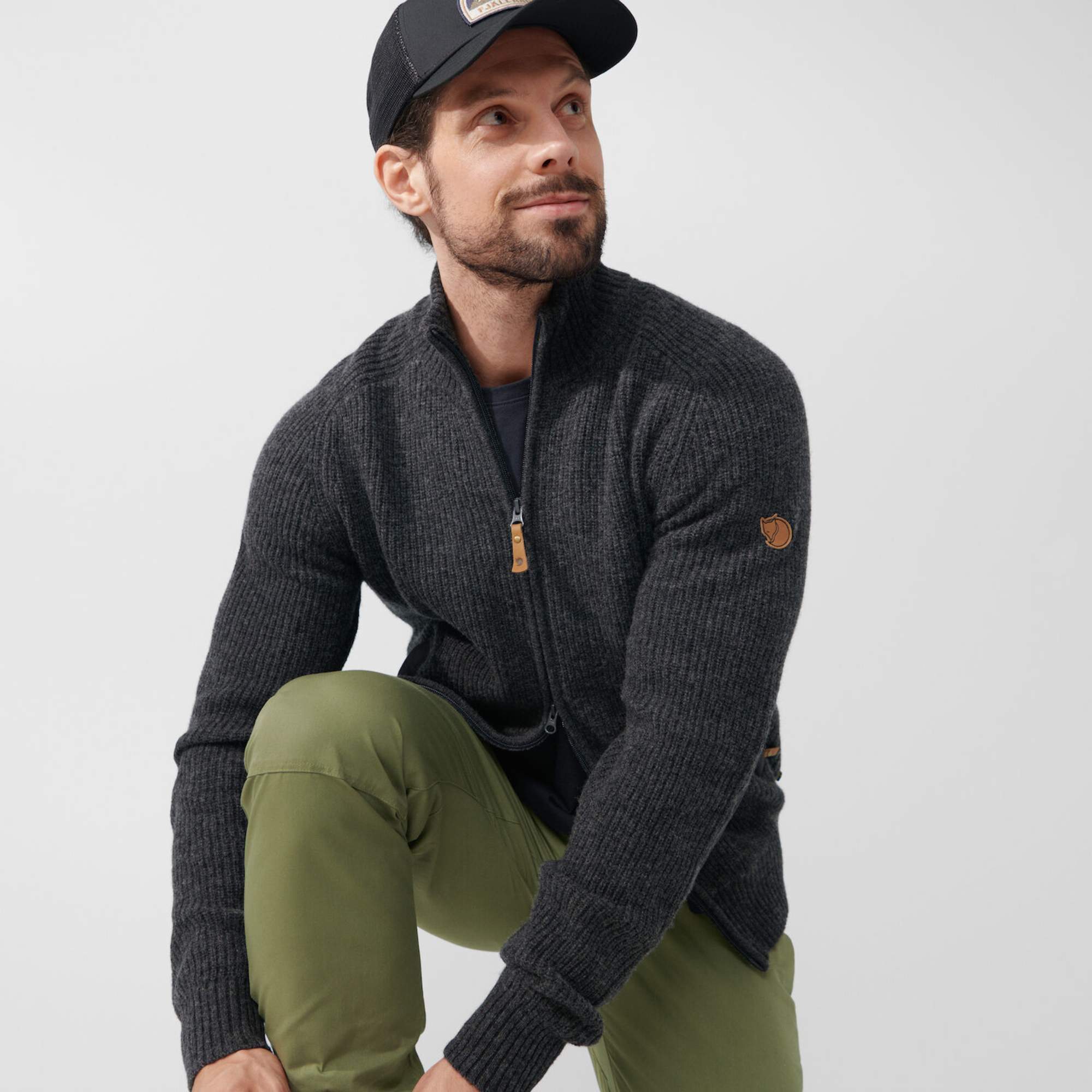 Fjällräven ÖVIK ZIP CARDIGAN KNIT M Herren - Wolljacke