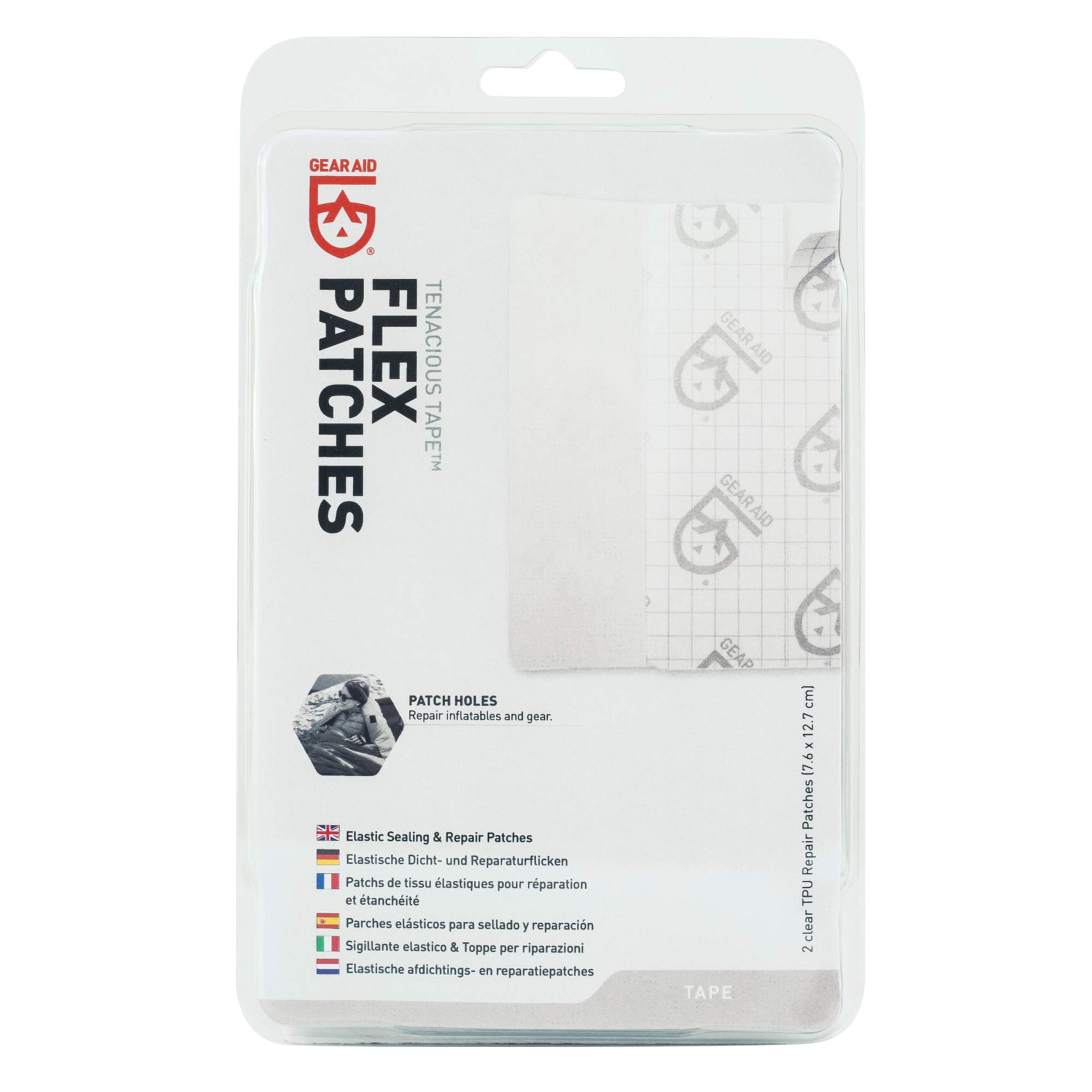 Gear Aid TENACIOUS TAPE FLEX PATCHESKLAR TPU, 2 STK. - Flicken