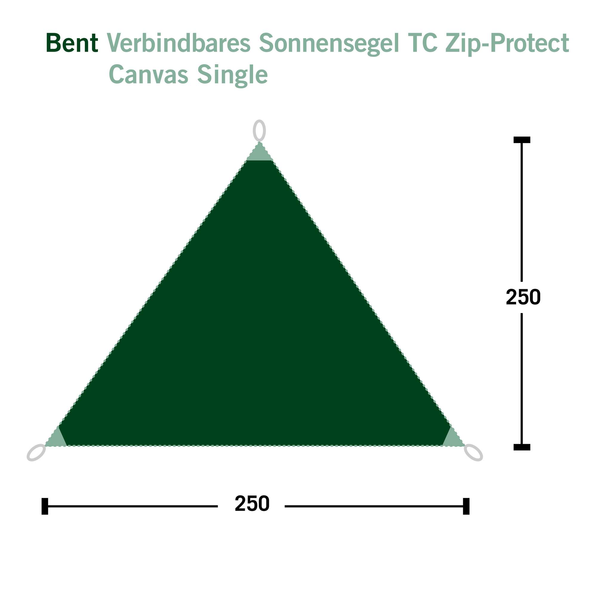 Bent VERBINDBARES SONNENSEGEL ZIP-PROTECT CANVAS SINGLE - Tarp Bent VERBINDBARES SONNENSEGEL ZIP-PROTECT CANVAS SINGLE - Tarp