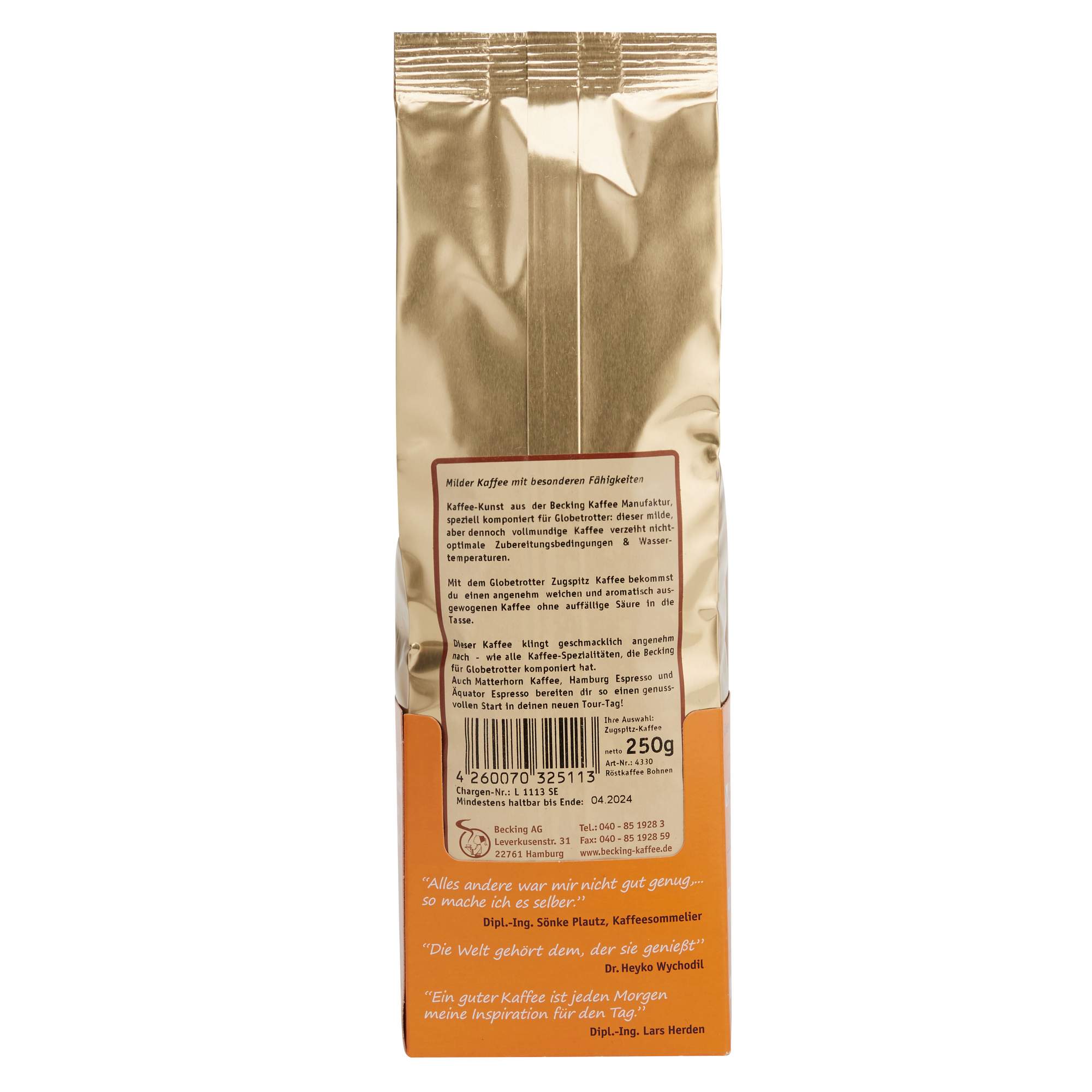 Becking Kaffee GLOBETROTTER ZUGSPITZ KAFFEE