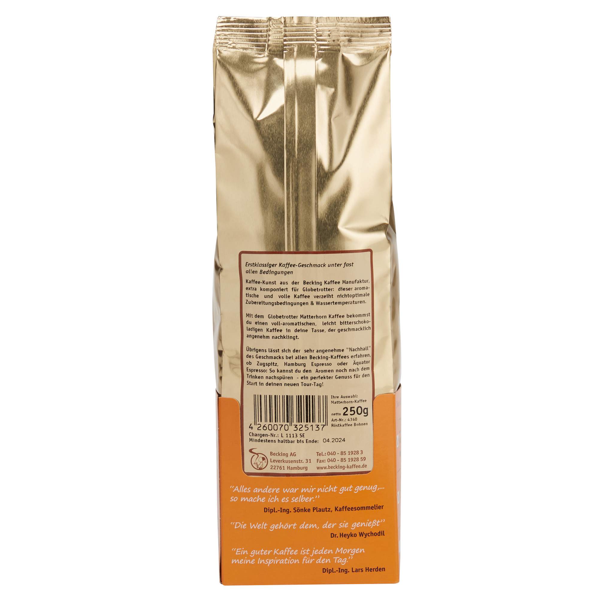 Becking Kaffee GLOBETROTTER MATTERHORN KAFFEE