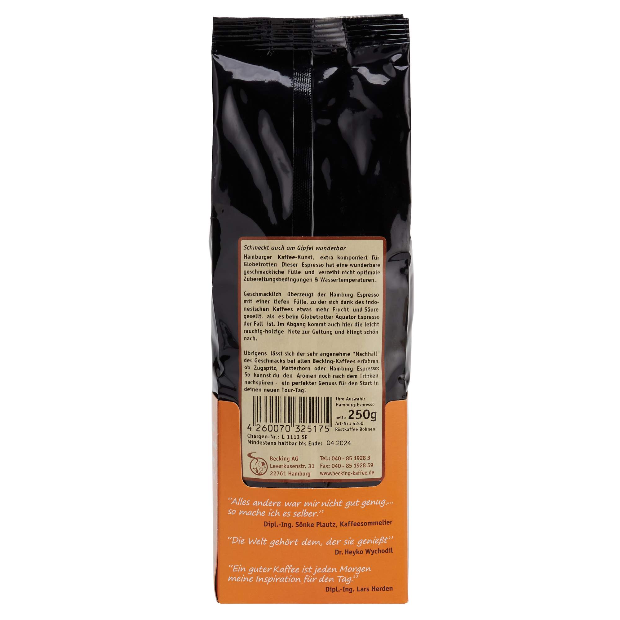Becking Kaffee GLOBETROTTER HAMBURG ESPRESSO