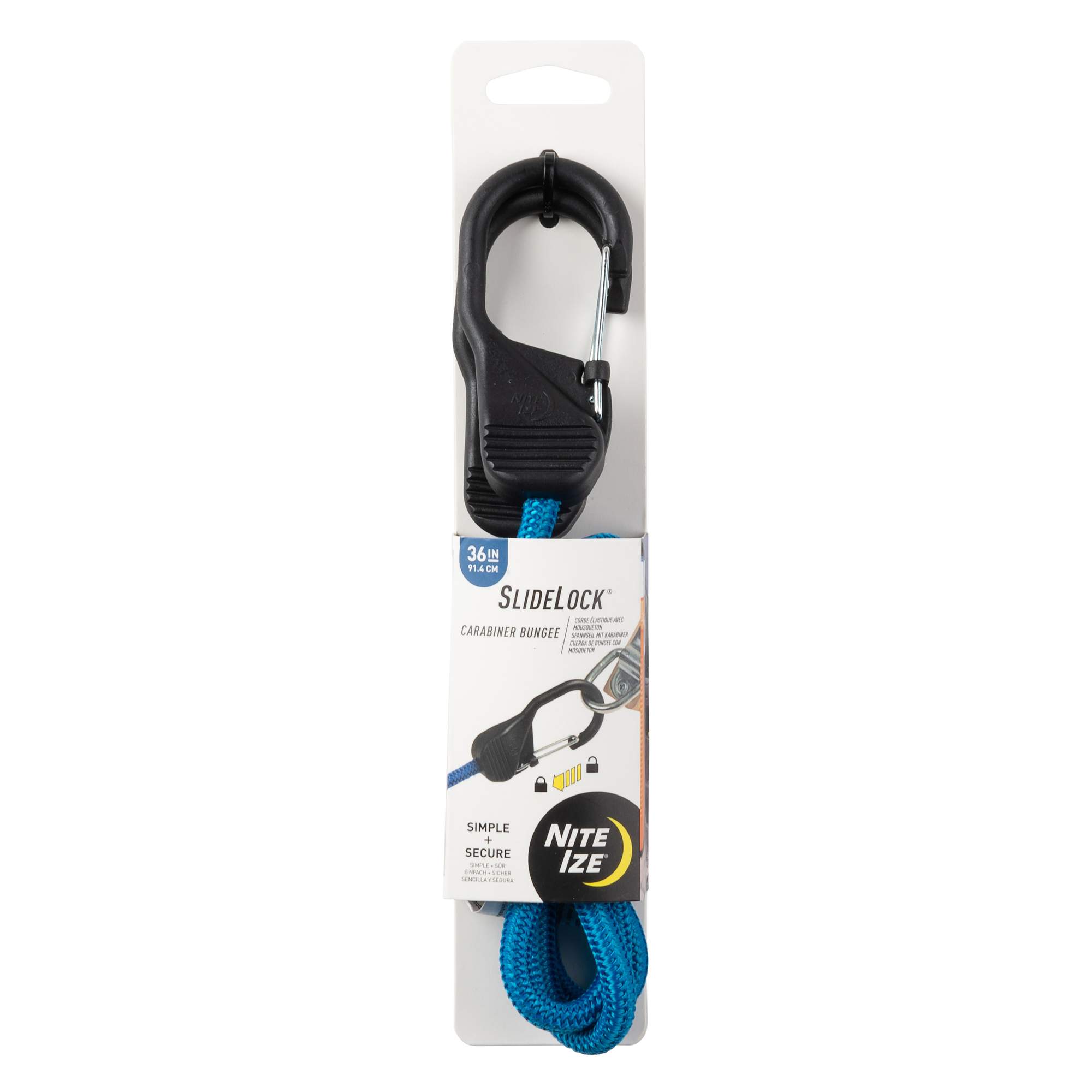 Nite Ize SLIDELOCK CARABINER BUNGEE - Spanngurt Nite Ize SLIDELOCK CARABINER BUNGEE - Spanngurt
