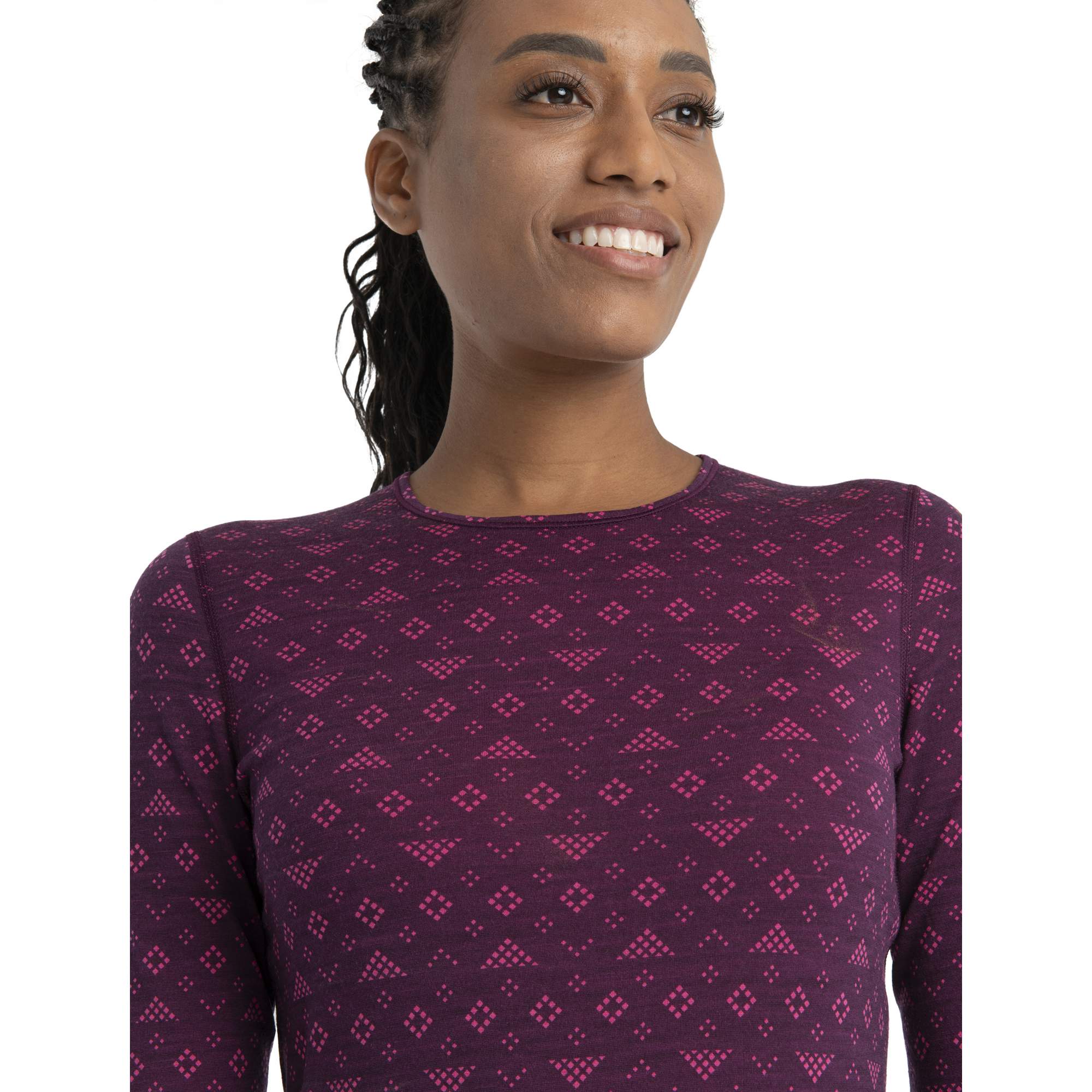 Icebreaker W MERINO 200 OASIS LS CREWE FIRST SNOW Damen - Funktionsshirt
