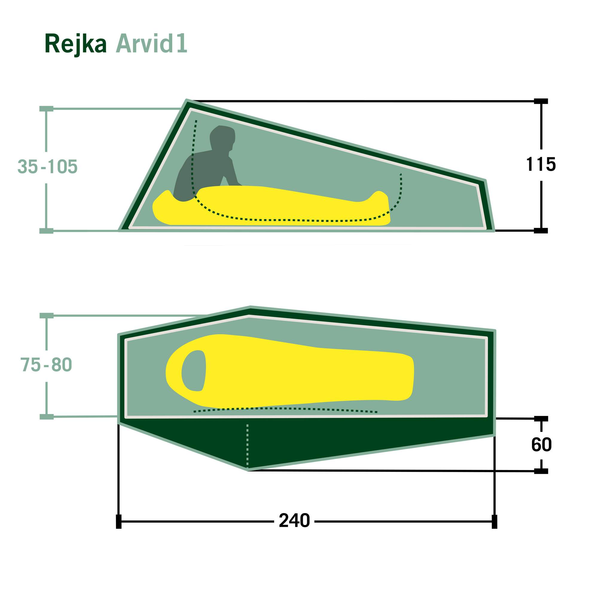 Rejka ARVID 1 - Einpersonenzelt