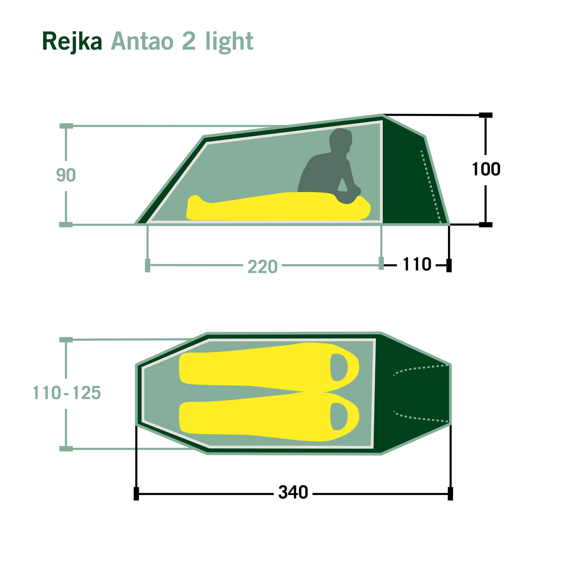Rejka ANTAO II LIGHT - Tunnelzelt