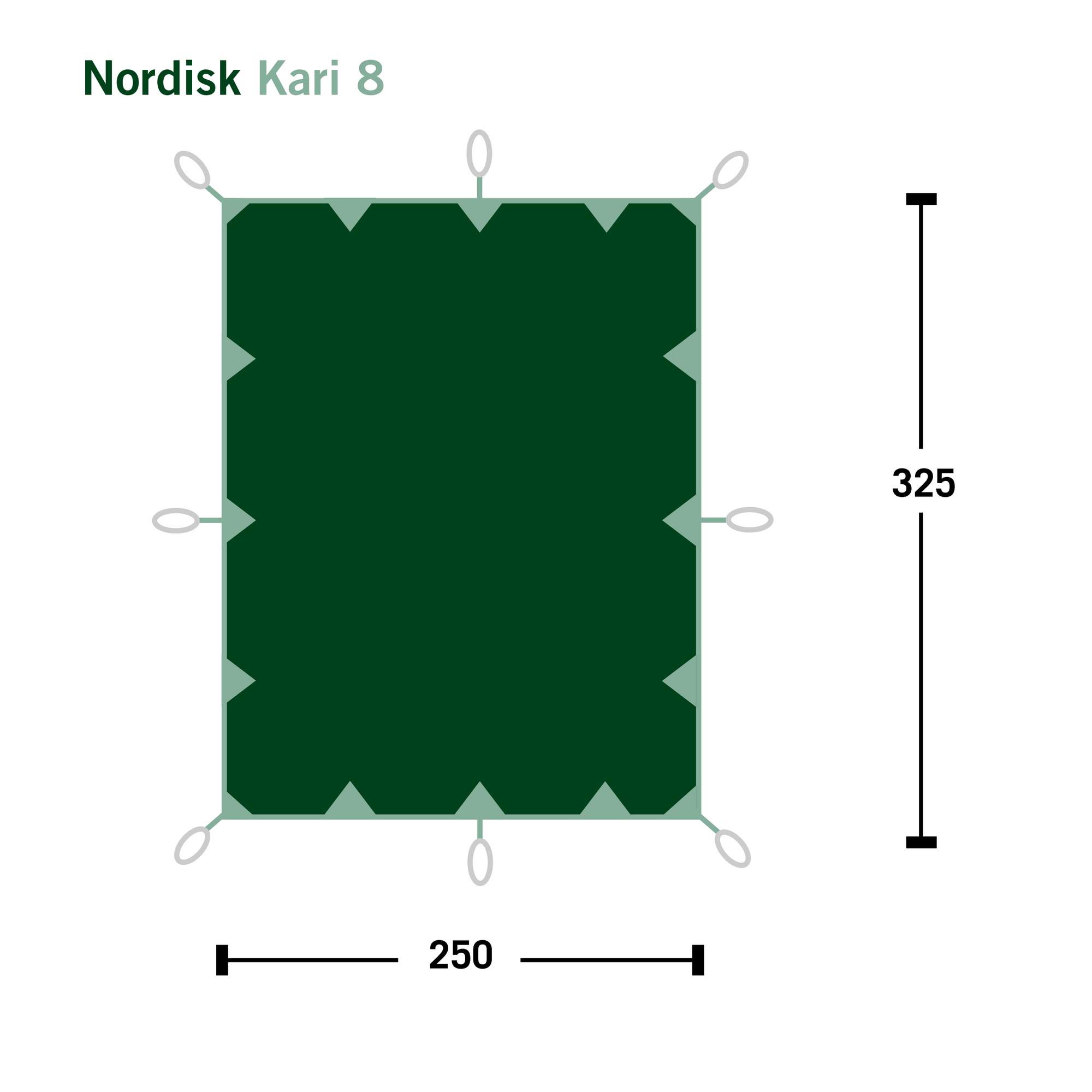 Nordisk KARI 8 TECHNICAL COTTON TARP - Tarp