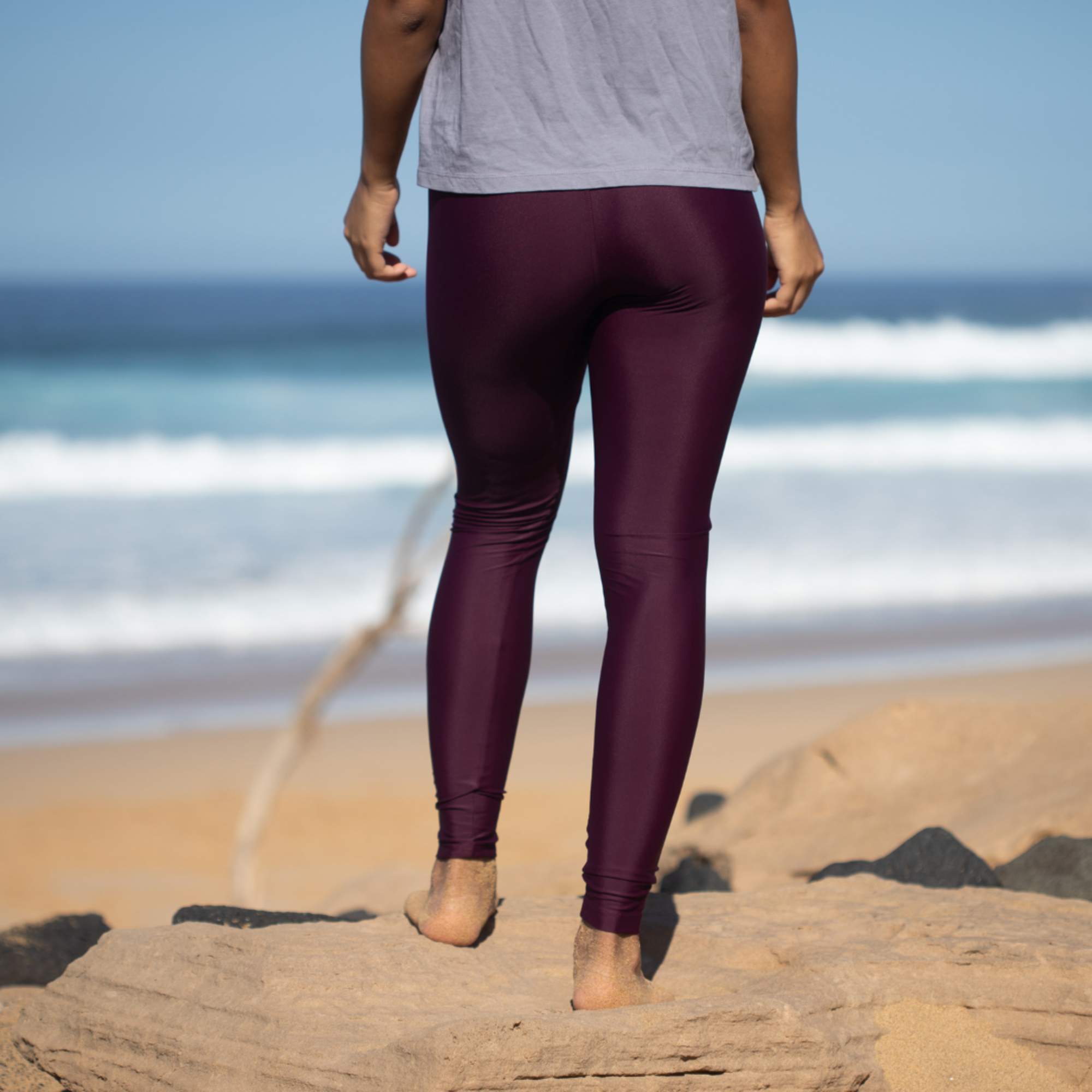 Inaska HIGH WAIST TIGHT CHILL DARK BERRY Damen - Leggings