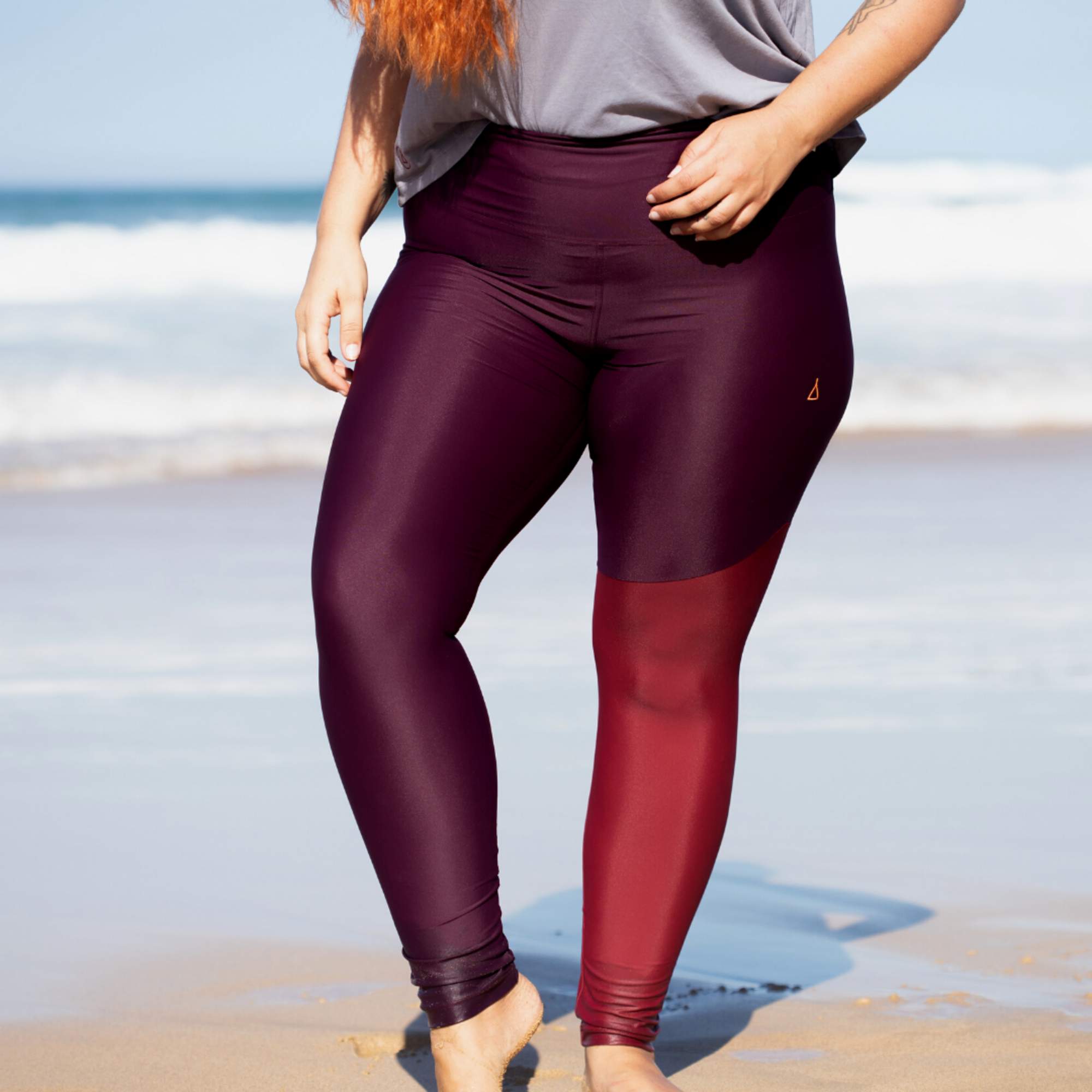 Inaska HIGH WAIST LEGGINGS WILD BERRY-RED Damen - Leggings