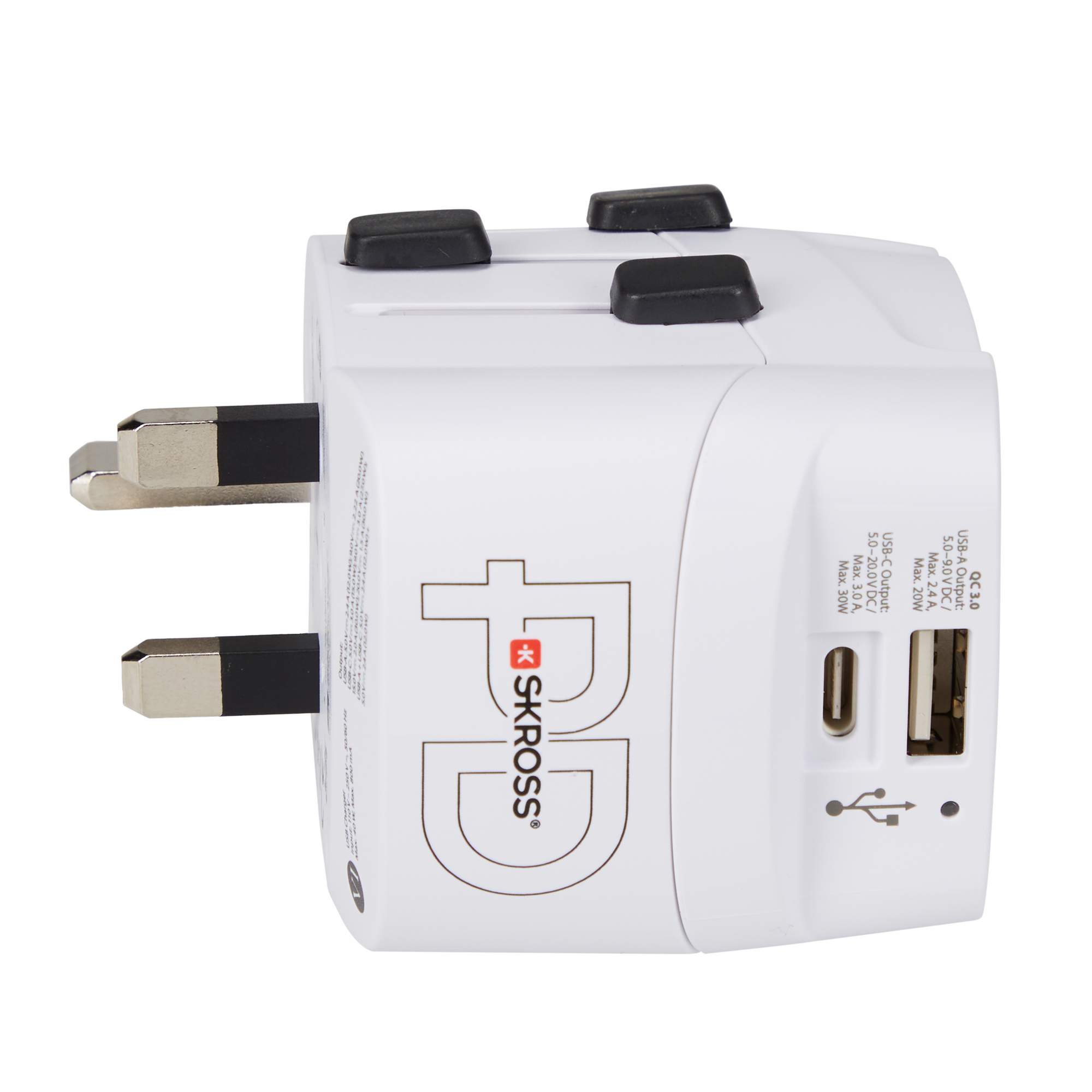 SKROSS PRO LIGHT USB AC30PD WORLD - Reisestecker