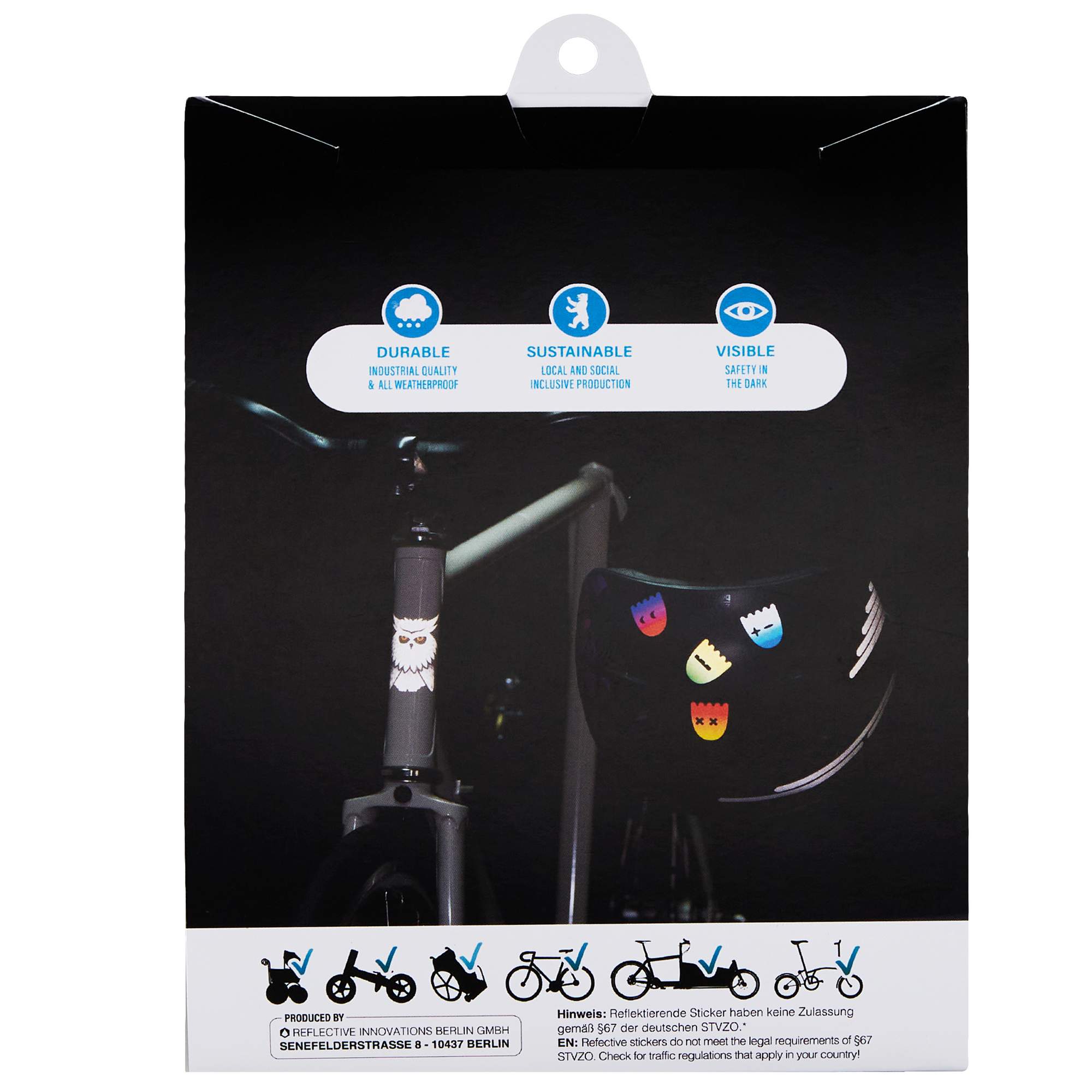 REFLECTIVE Berlin REFLECTIVE BÄR HERZ SCHLÄGT DRAUßEN - Fahrradzubehör