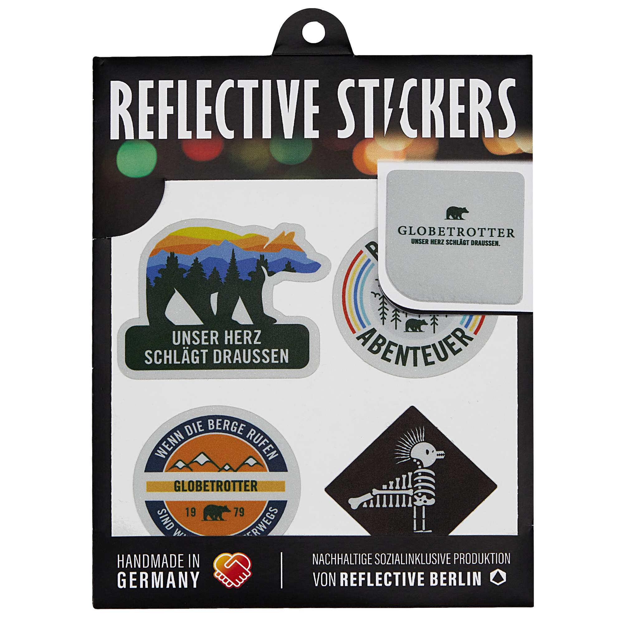 REFLECTIVE Berlin REFLECTIVE 4ER GLOBETROTTER LOGO SET - Fahrradzubehör