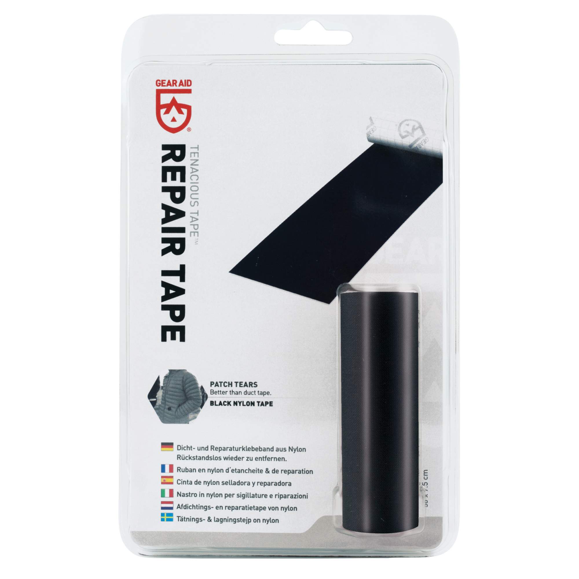 Gear Aid TENACIOUS TAPE REPAIR TAPE BLACK NYLON - Flicken