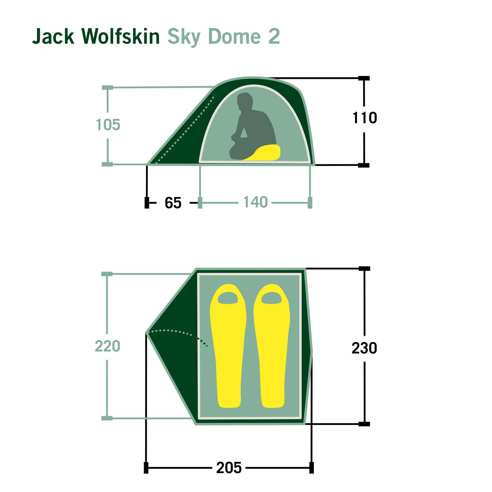 Jack Wolfskin SKY DOME II - Kuppelzelt