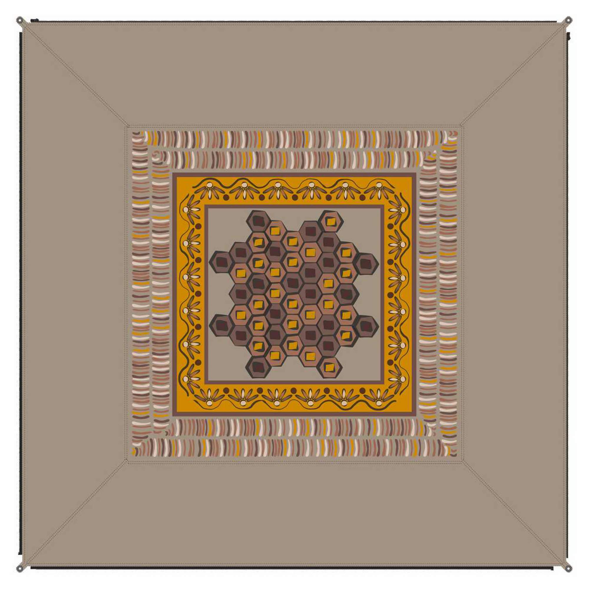 Bent VERBINDBARER TEPPICH ZIP-CARPET AFRIKA - Picknickdecke