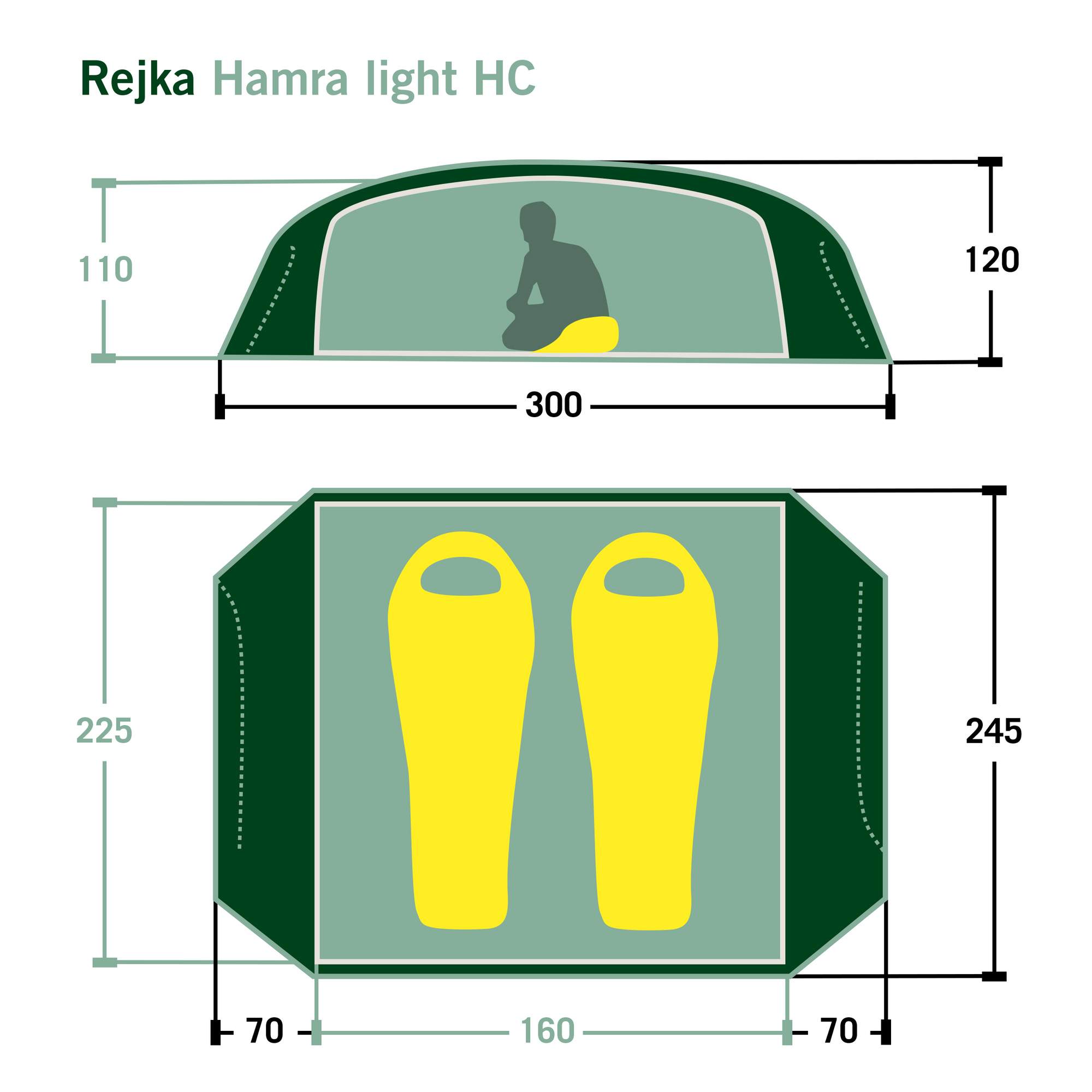Rejka HAMRA LIGHT HC - Kuppelzelt