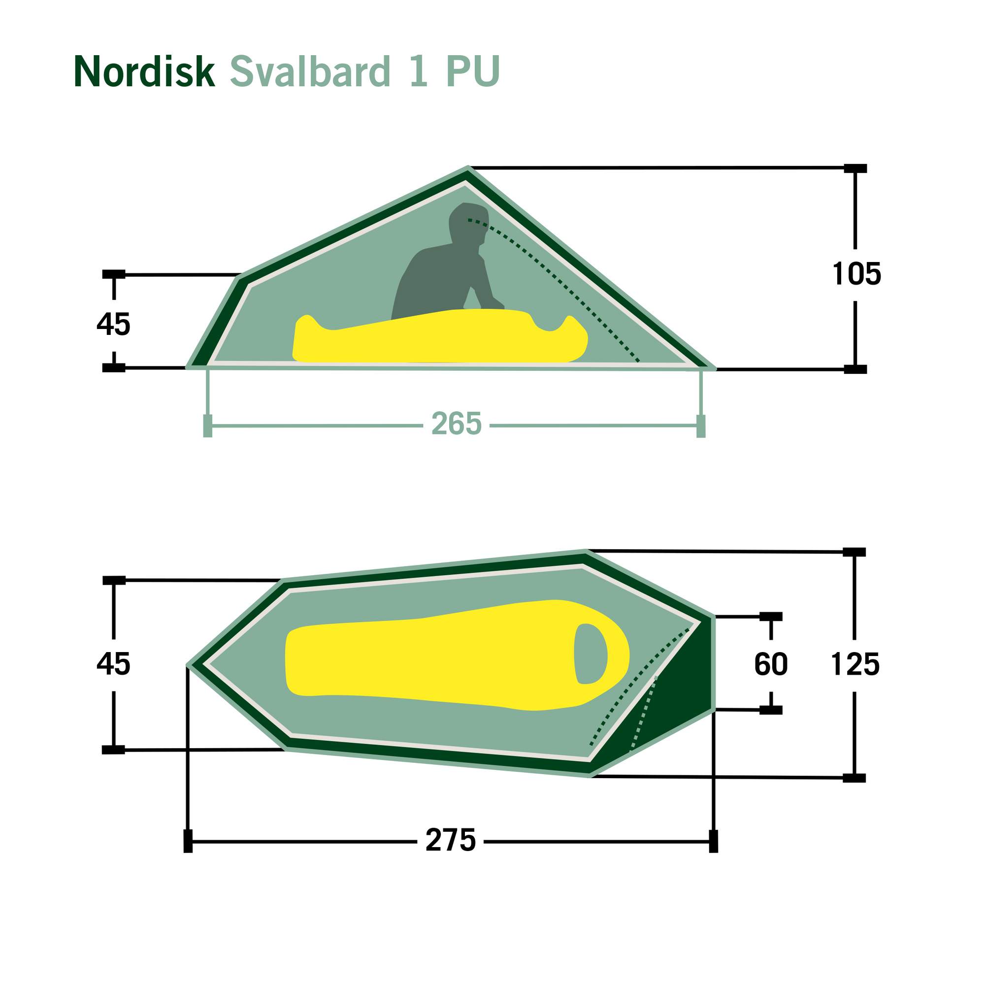 Nordisk SVALBARD 1 PU (2.0) TENT - Einpersonenzelt