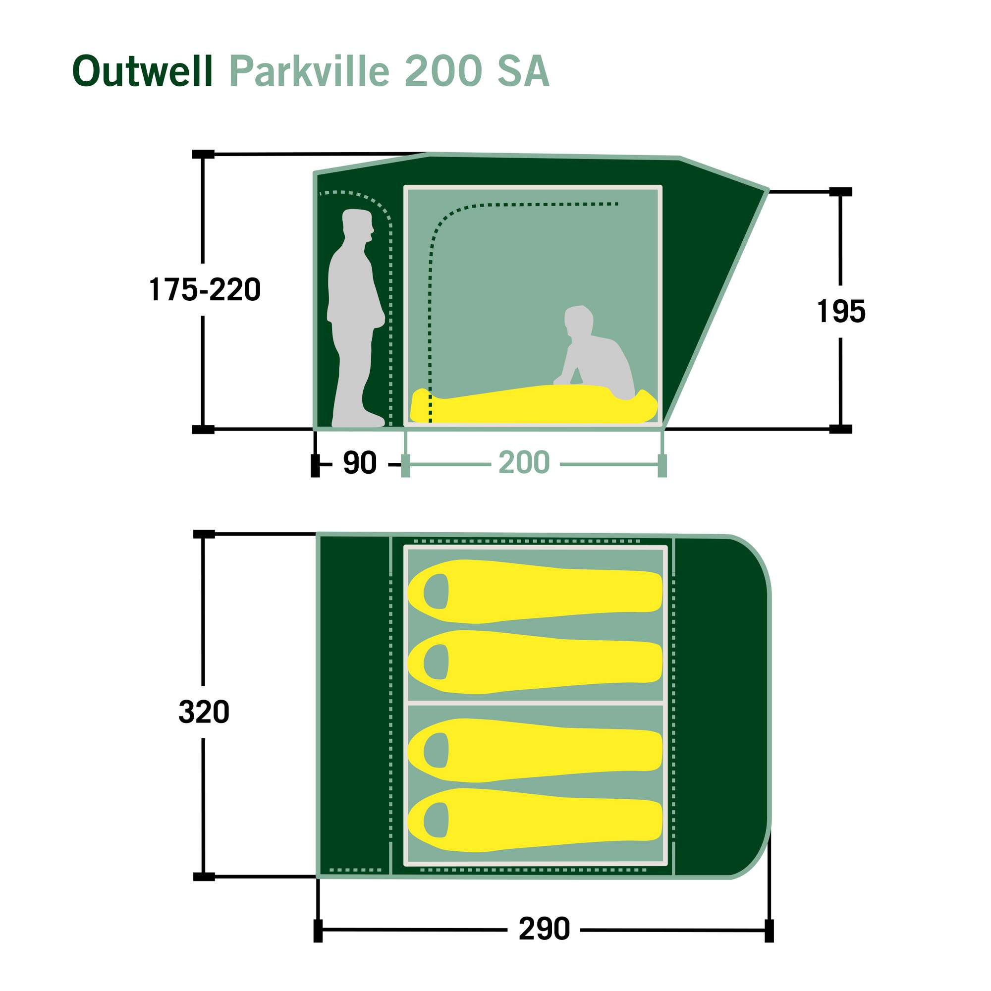 Outwell PARKVILLE 200SA - Busvorzelt