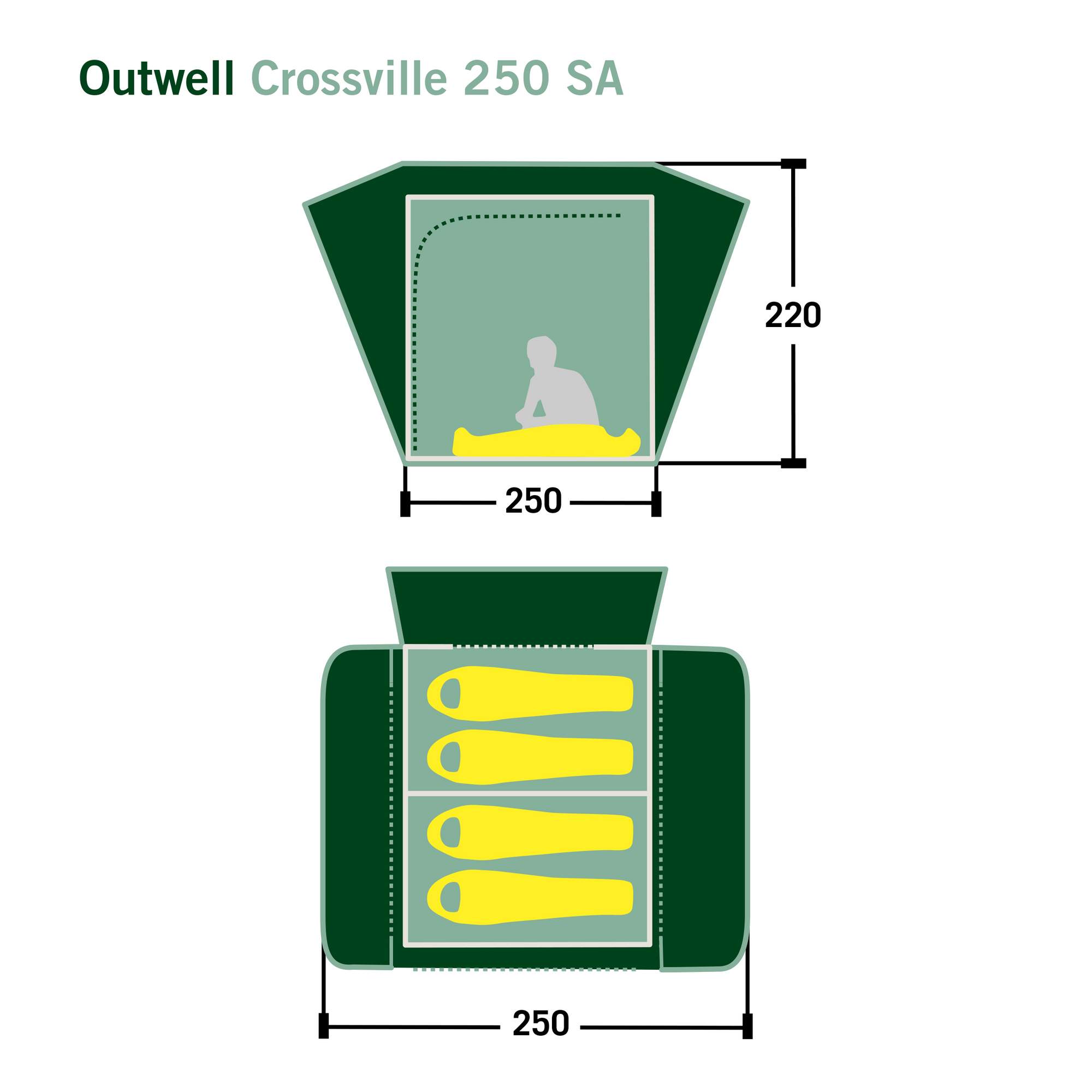 Outwell CROSSVILLE 250SA - Busvorzelt