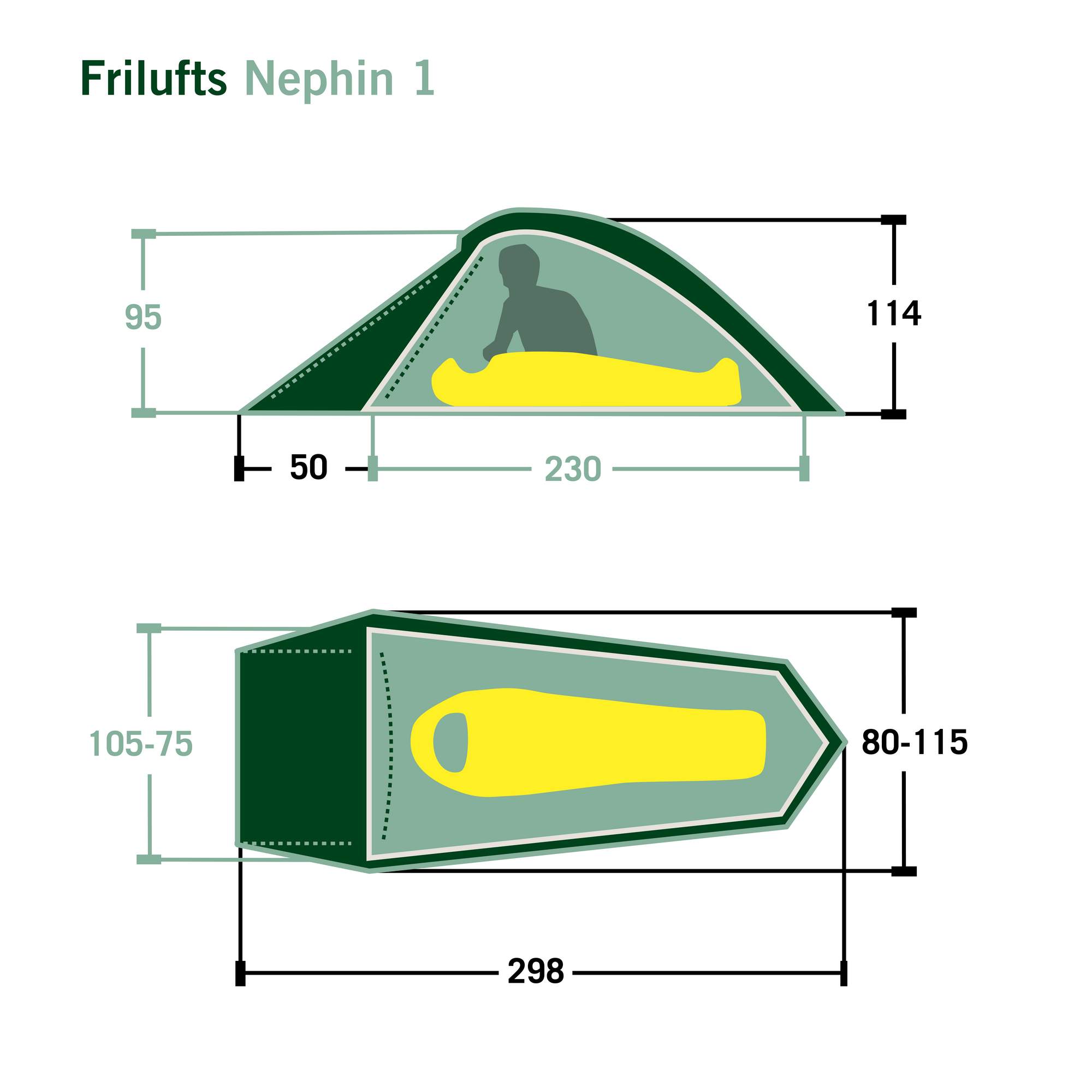 FRILUFTS NEPHIN 1 - Einpersonenzelt FRILUFTS NEPHIN 1 - Einpersonenzelt
