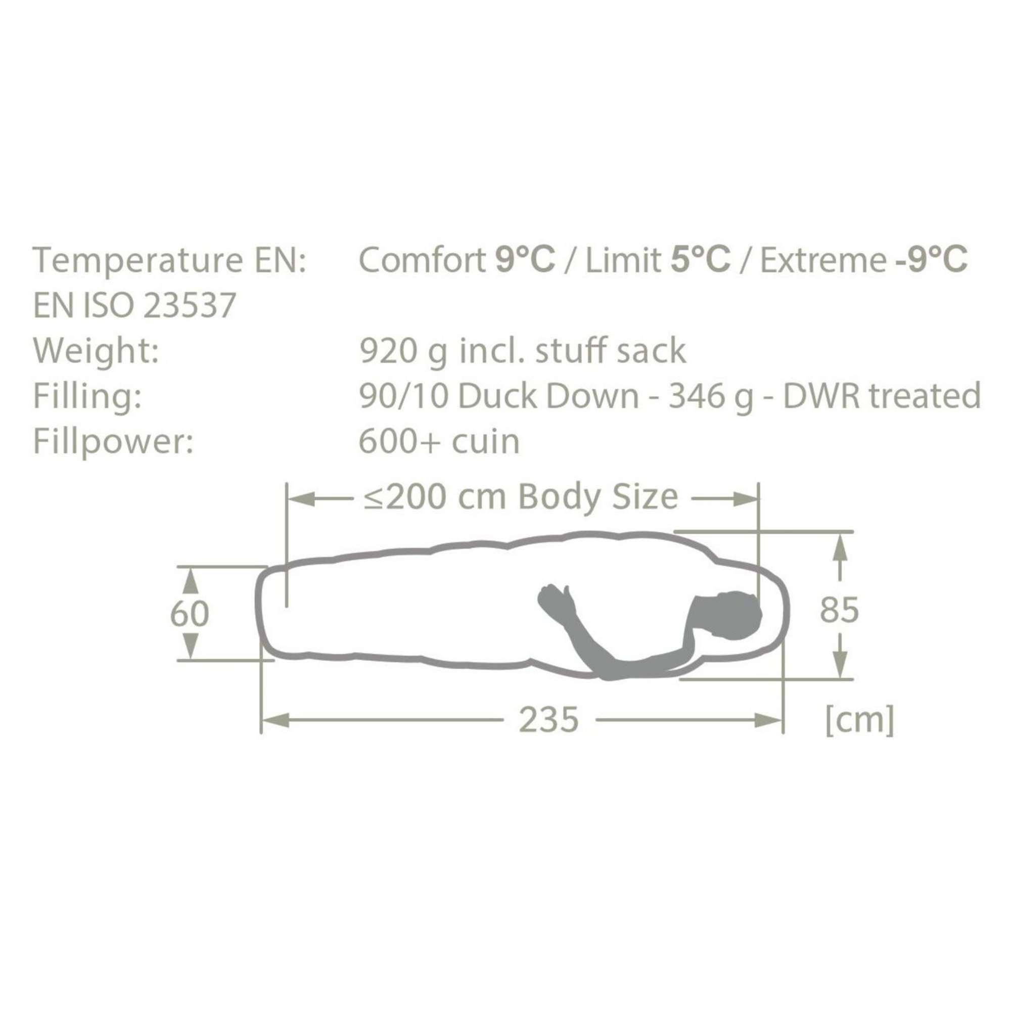Vaude HOCHGRAT 300 XL DWN - Daunenschlafsack