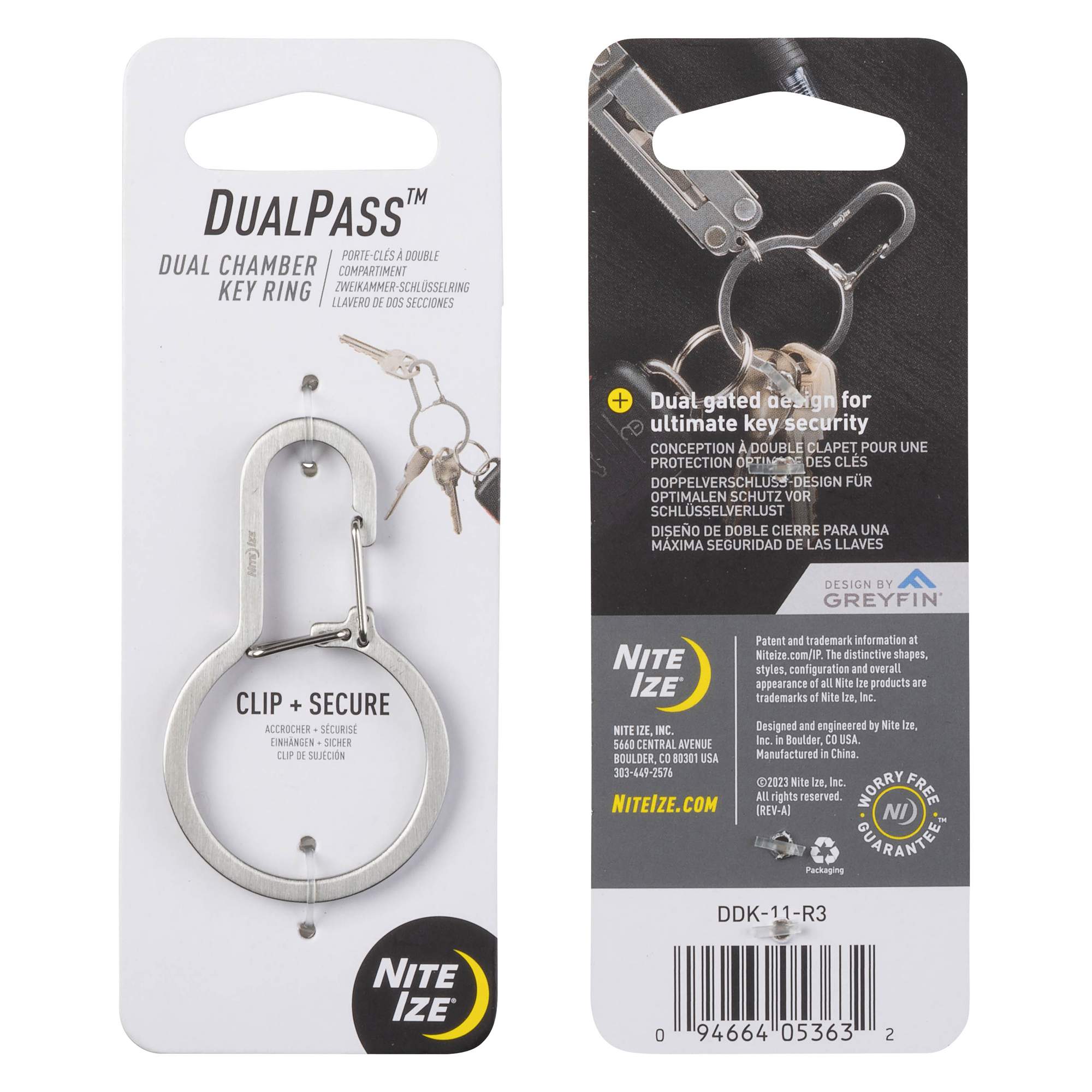 Nite Ize DUALPASS DUAL CHAMBER KEY RING - Schlüsselanhänger