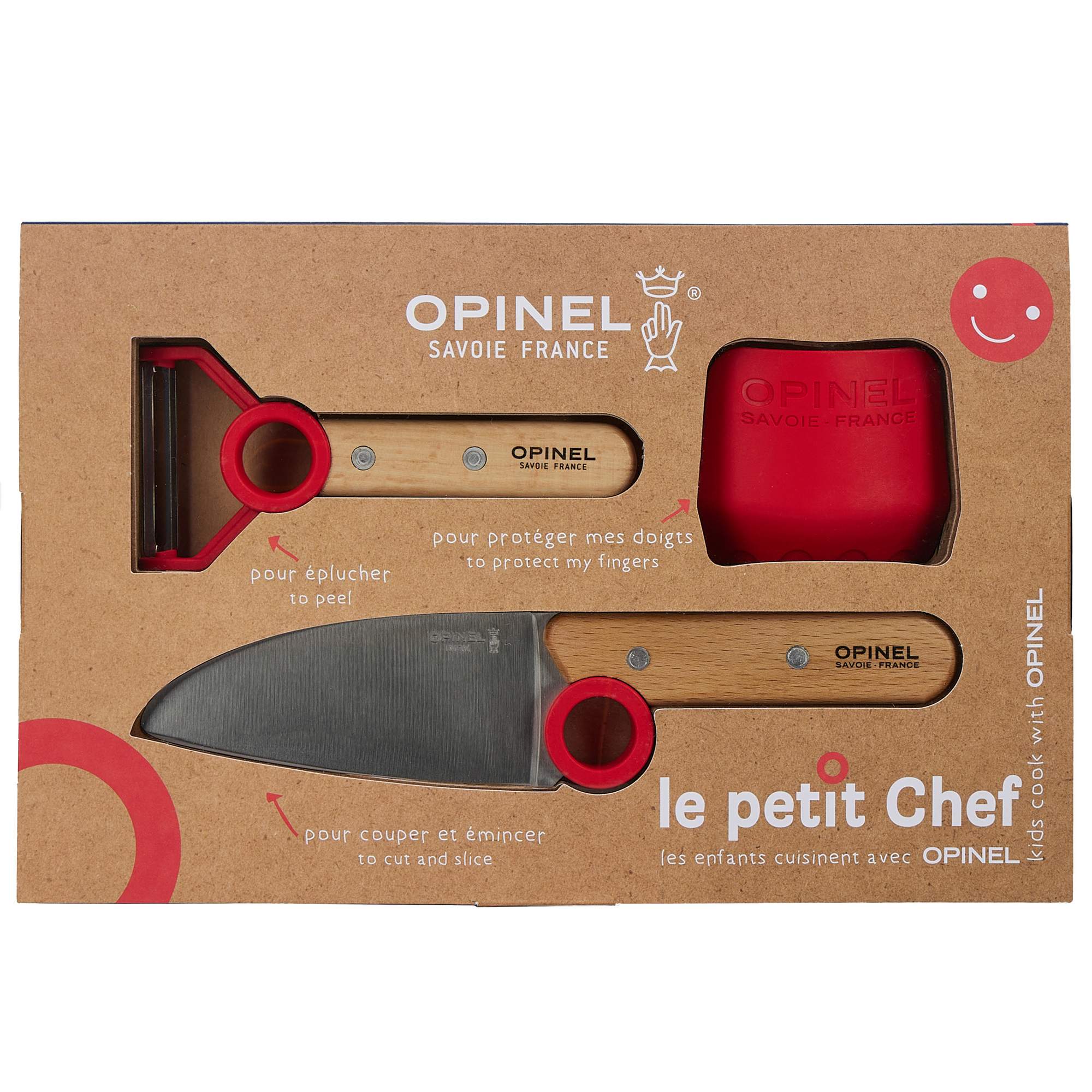 Opinel LE PETIT CHEF KINDER KÜCHENMESSER-SET, 3-TEILIG - Küchenmesser