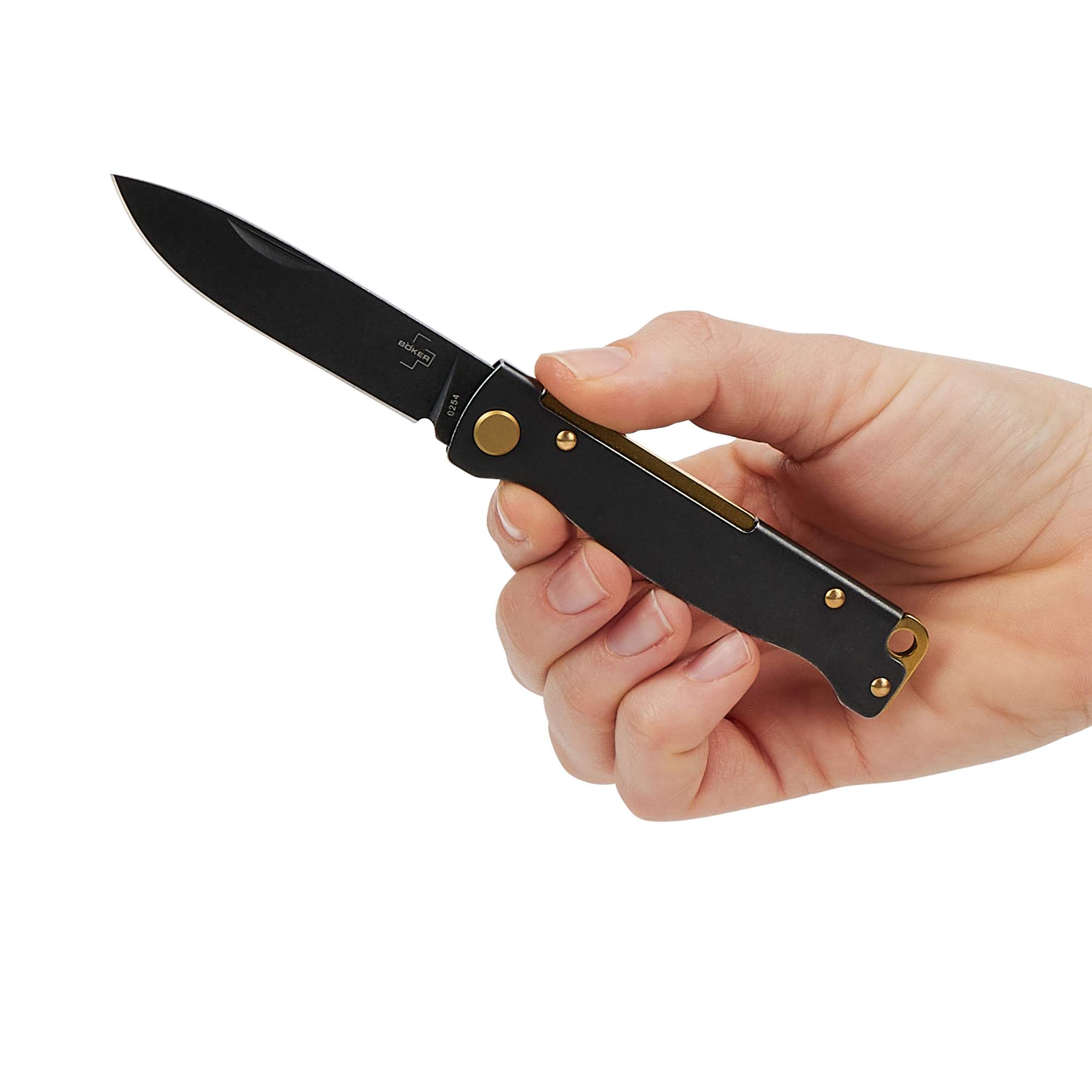 Böker Plus ATLAS STONEWASH BRASS - Klappmesser