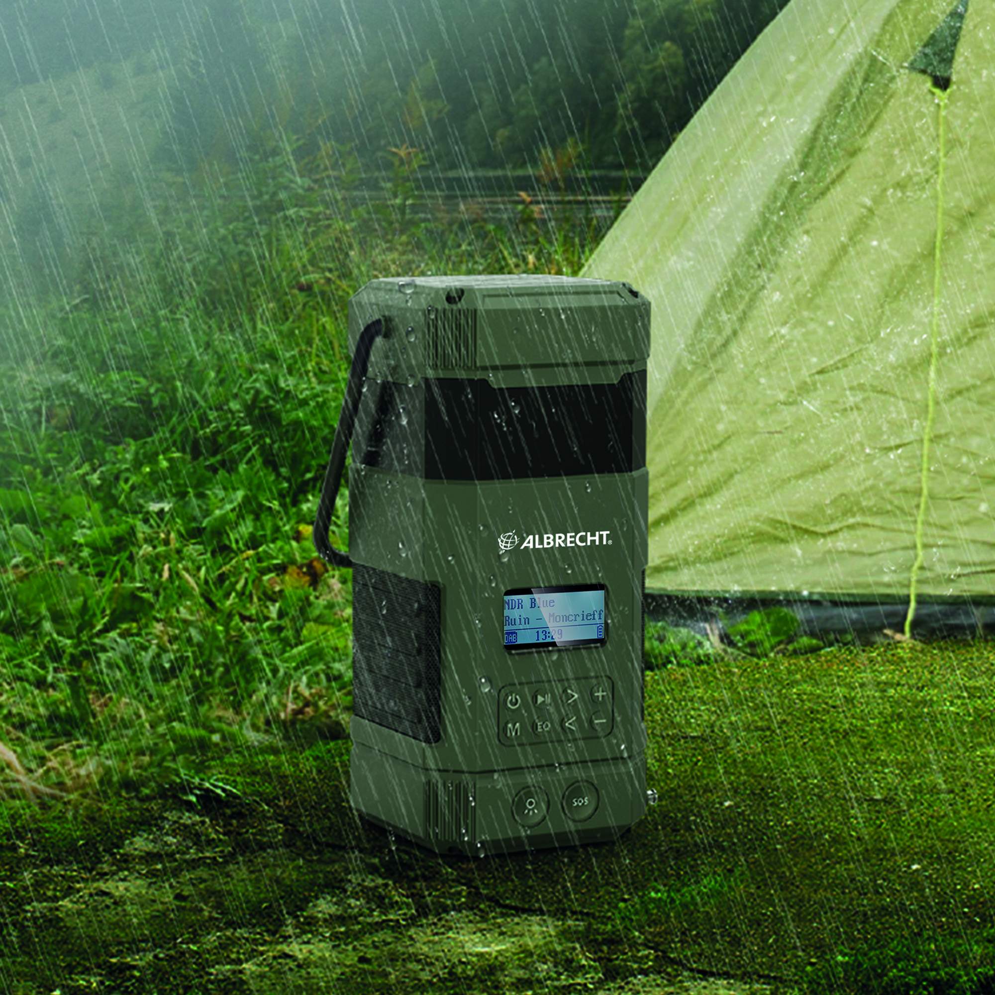 Albrecht DR114 OUTDOOR CAMPING LAMPE NOTFALLRADIO KURBELRADIO - Kurbelradio