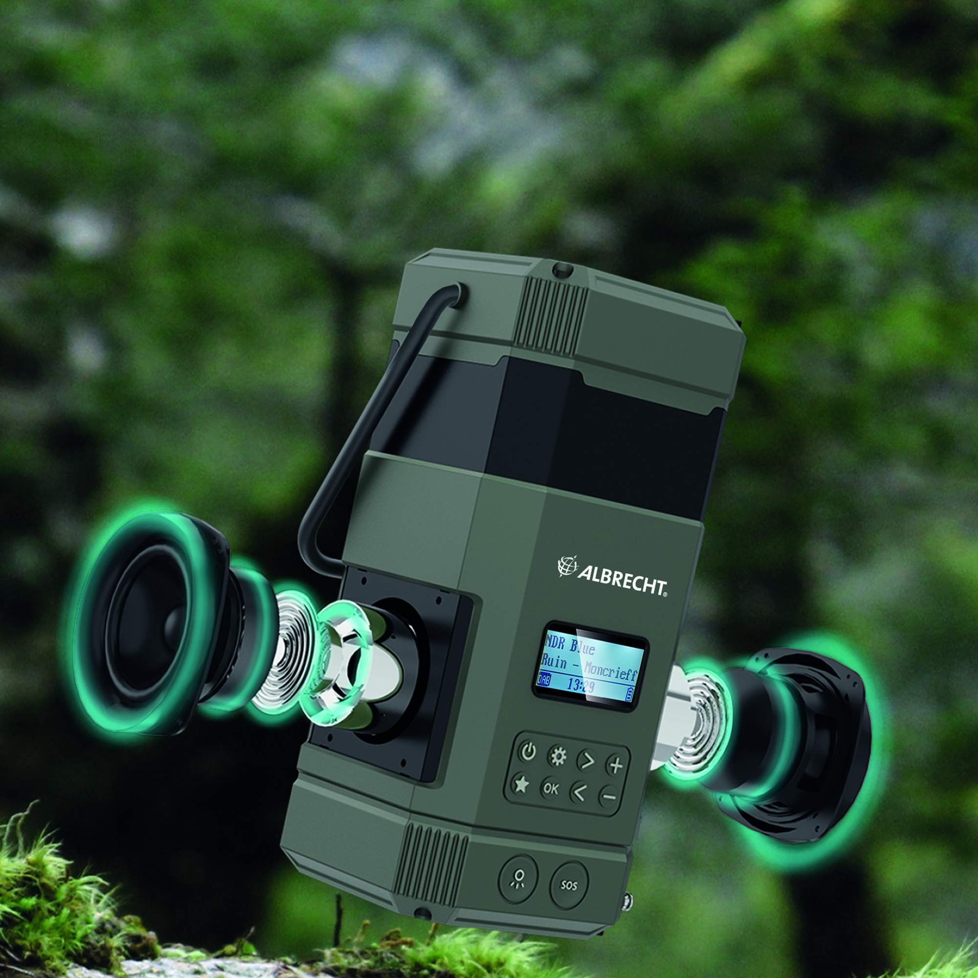 Albrecht DR114 OUTDOOR CAMPING LAMPE NOTFALLRADIO KURBELRADIO - Kurbelradio