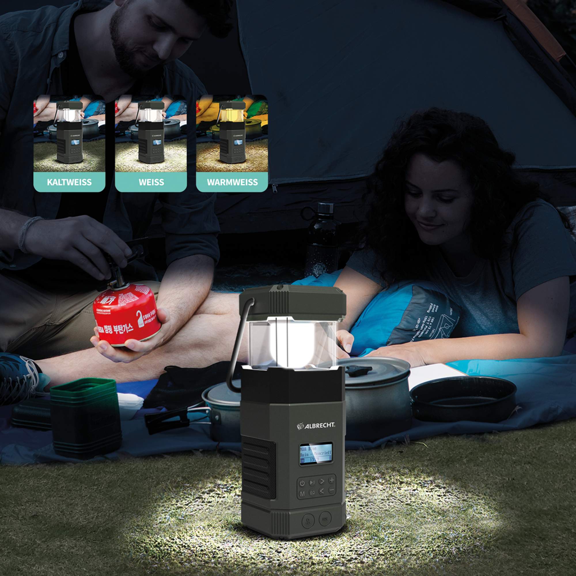 Albrecht DR114 OUTDOOR CAMPING LAMPE NOTFALLRADIO KURBELRADIO - Kurbelradio