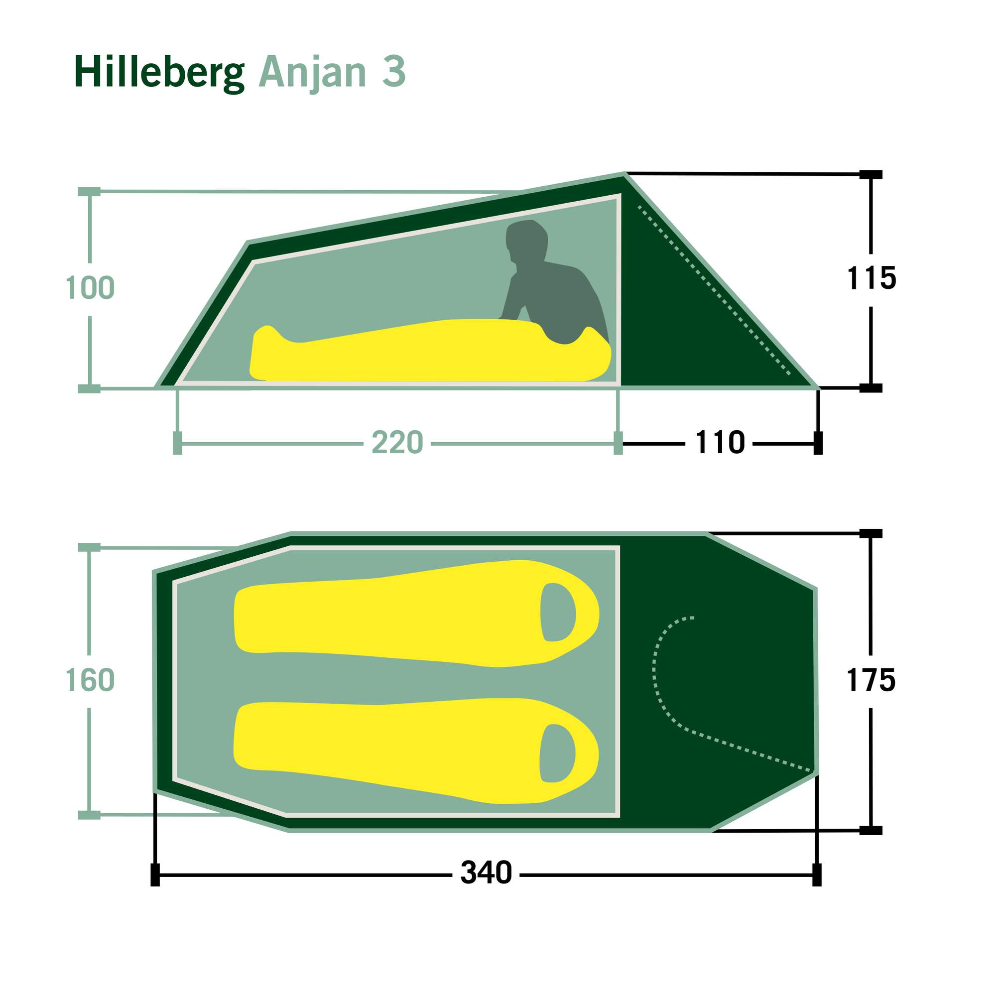 Hilleberg ANJAN 3 - Tunnelzelt