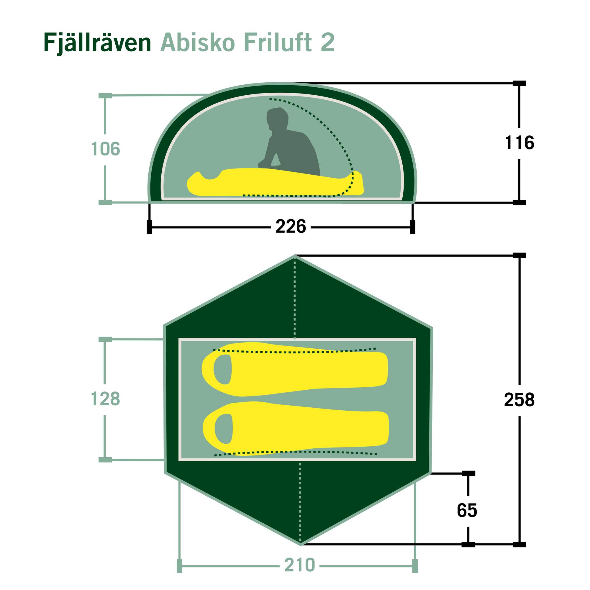 Fjällräven ABISKO FRILUFT 2 Unisex - Kuppelzelt