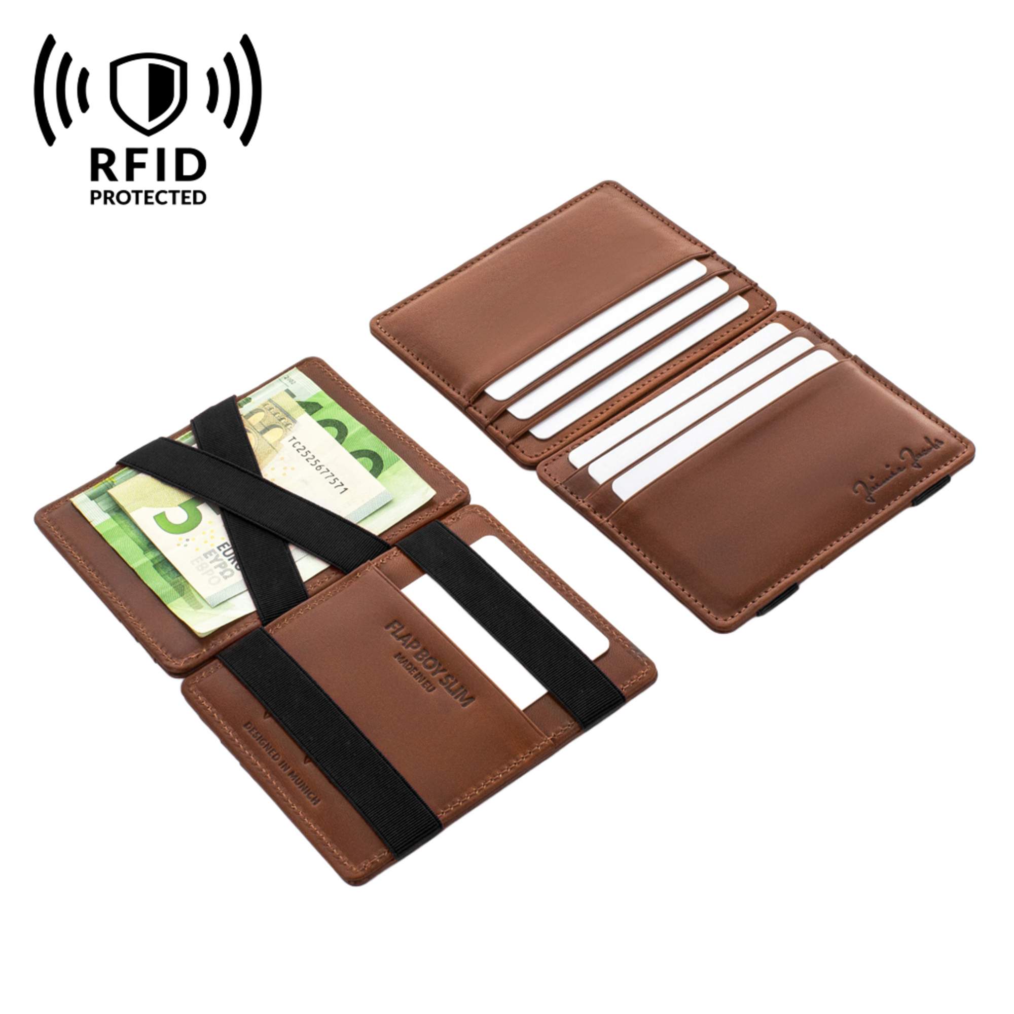 Jaimie Jacobs FLAP BOY SLIM MAGIC WALLET WITHOUT COIN POCKET - Portmonee