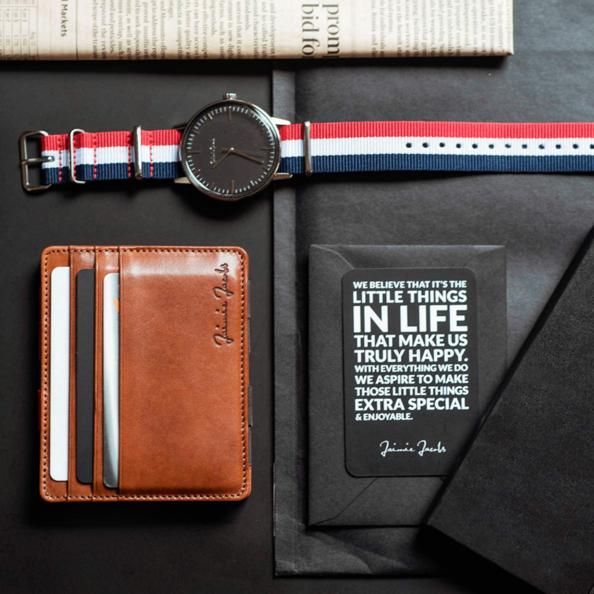 Jaimie Jacobs FLAP BOY SLIM MAGIC WALLET WITHOUT COIN POCKET - Portmonee