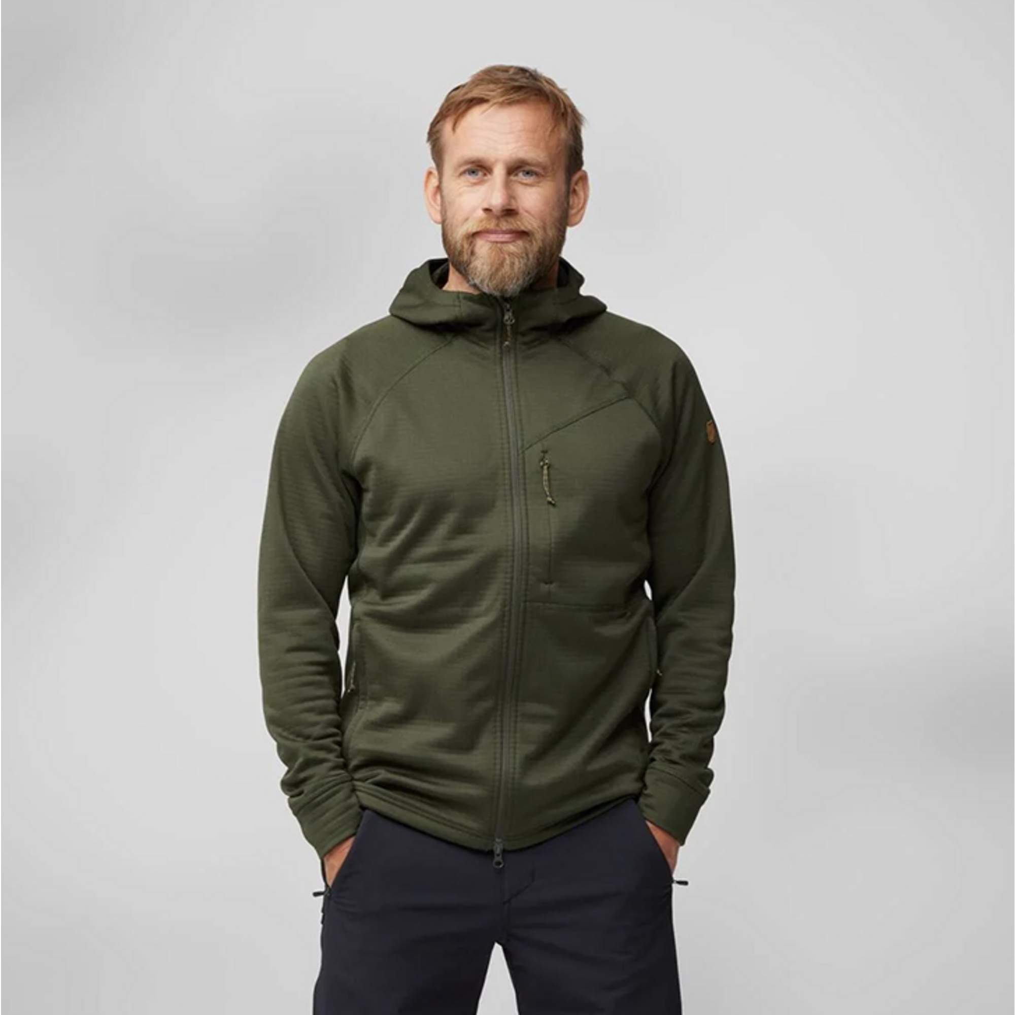 Fjällräven ABISKO GRID FLEECE HOODIE M Herren - Fleecejacke
