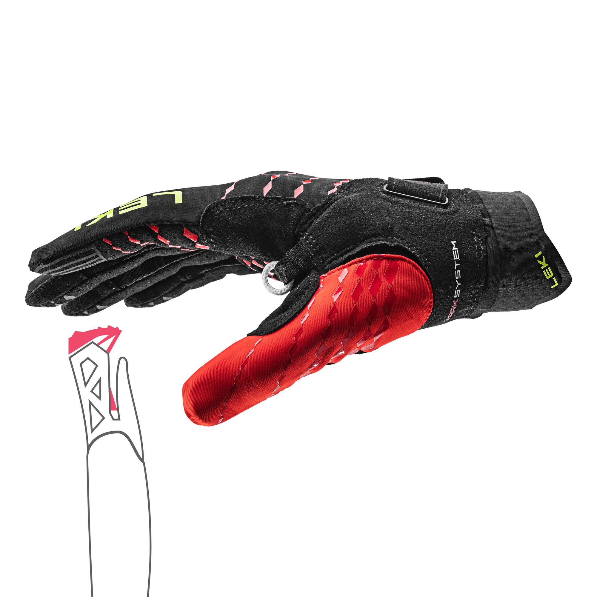 Leki ULTRA TRAIL BREEZE SHARK Unisex - Handschuhe