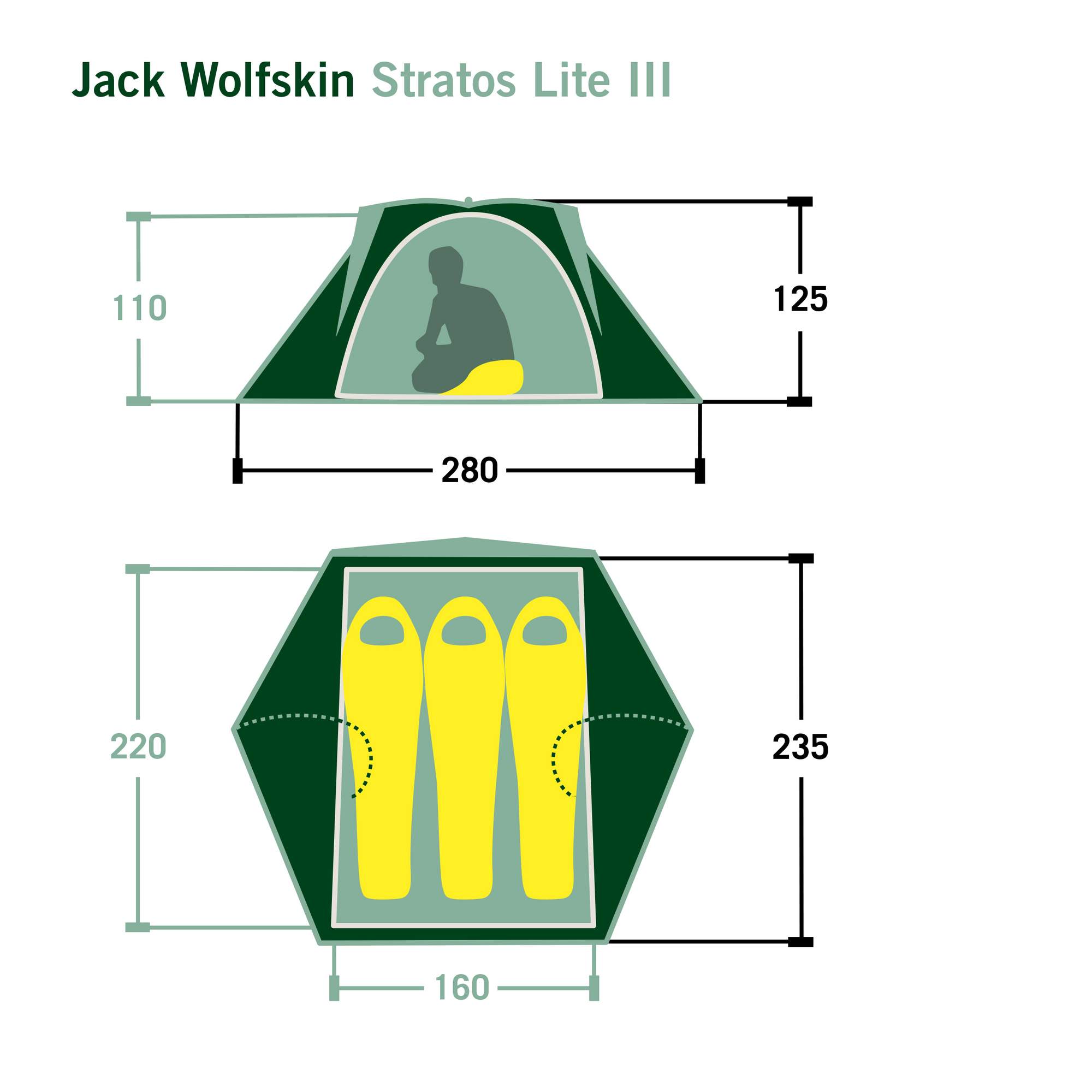 Jack Wolfskin STRATOS LITE III - Kuppelzelt