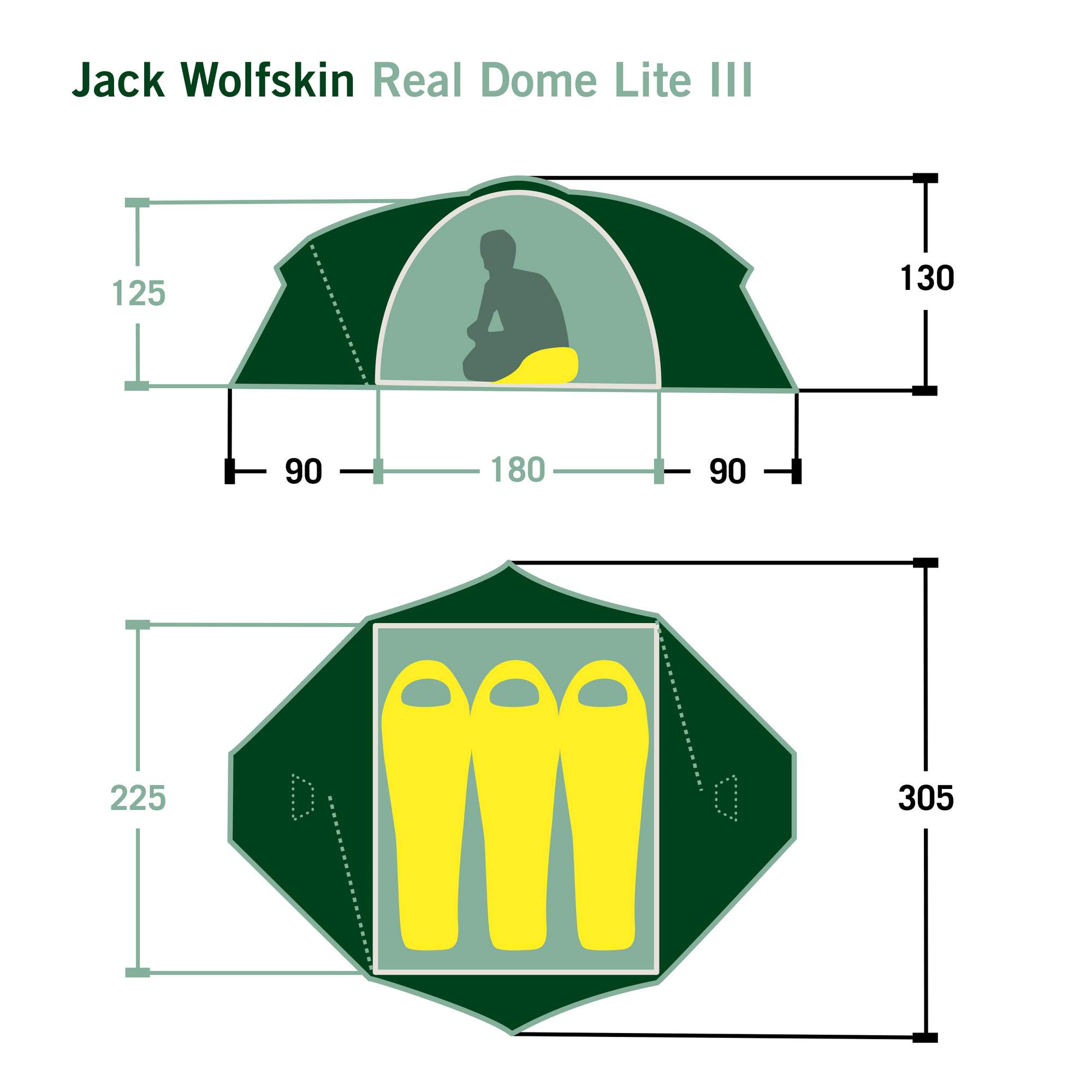 Jack Wolfskin REAL DOME LITE III - Kuppelzelt