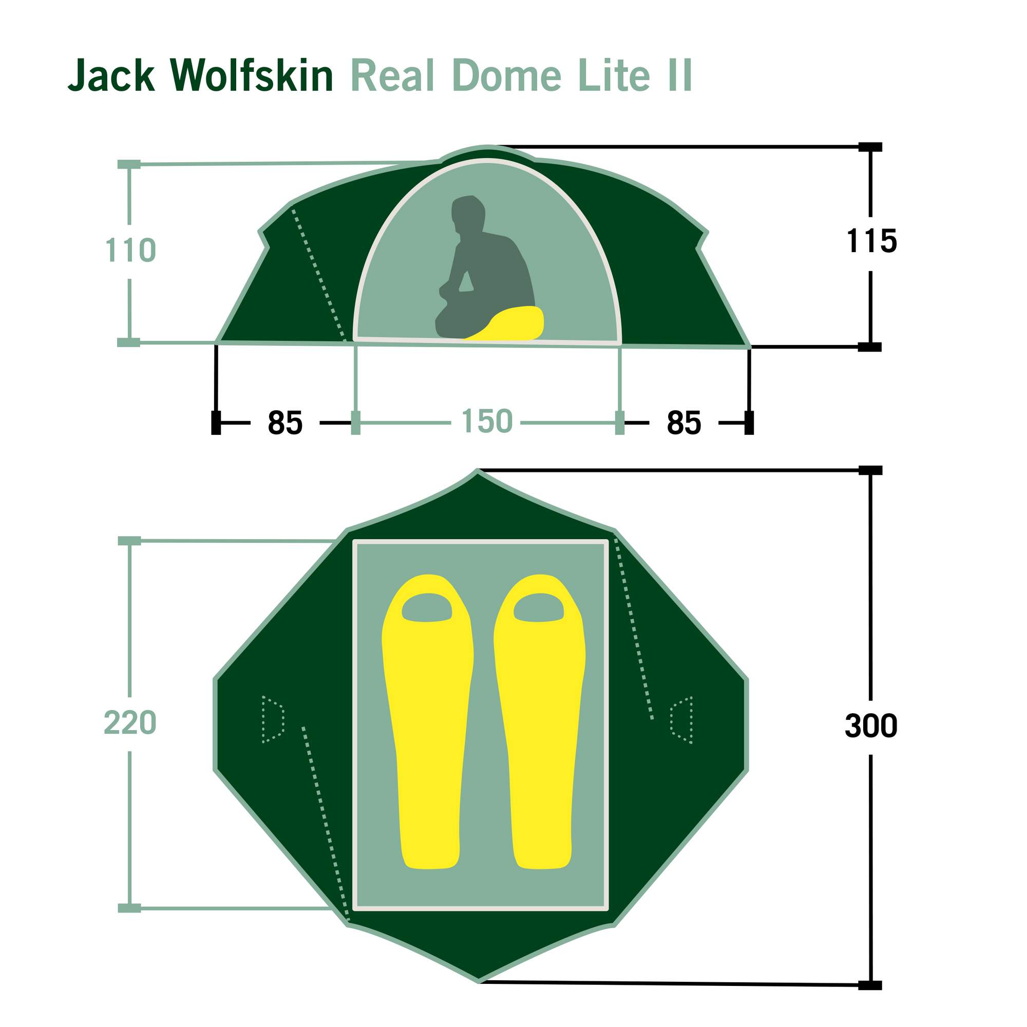 Jack Wolfskin REAL DOME LITE II - Kuppelzelt
