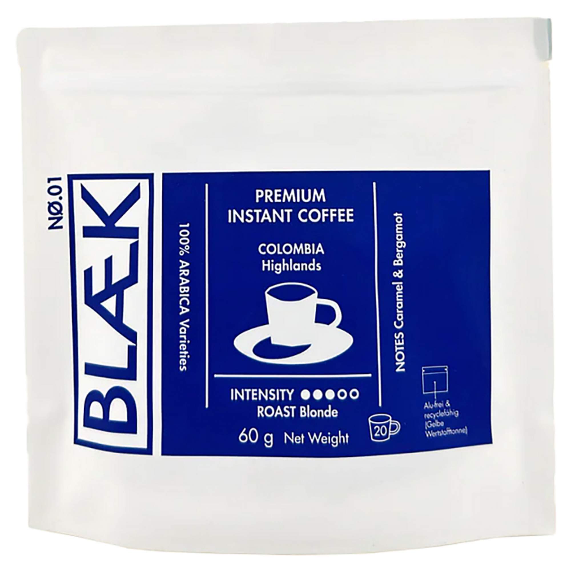 Blaek Coffee BLAEK PREMIUM INSTANT KAFFEE, 60G BAG - Kaffee