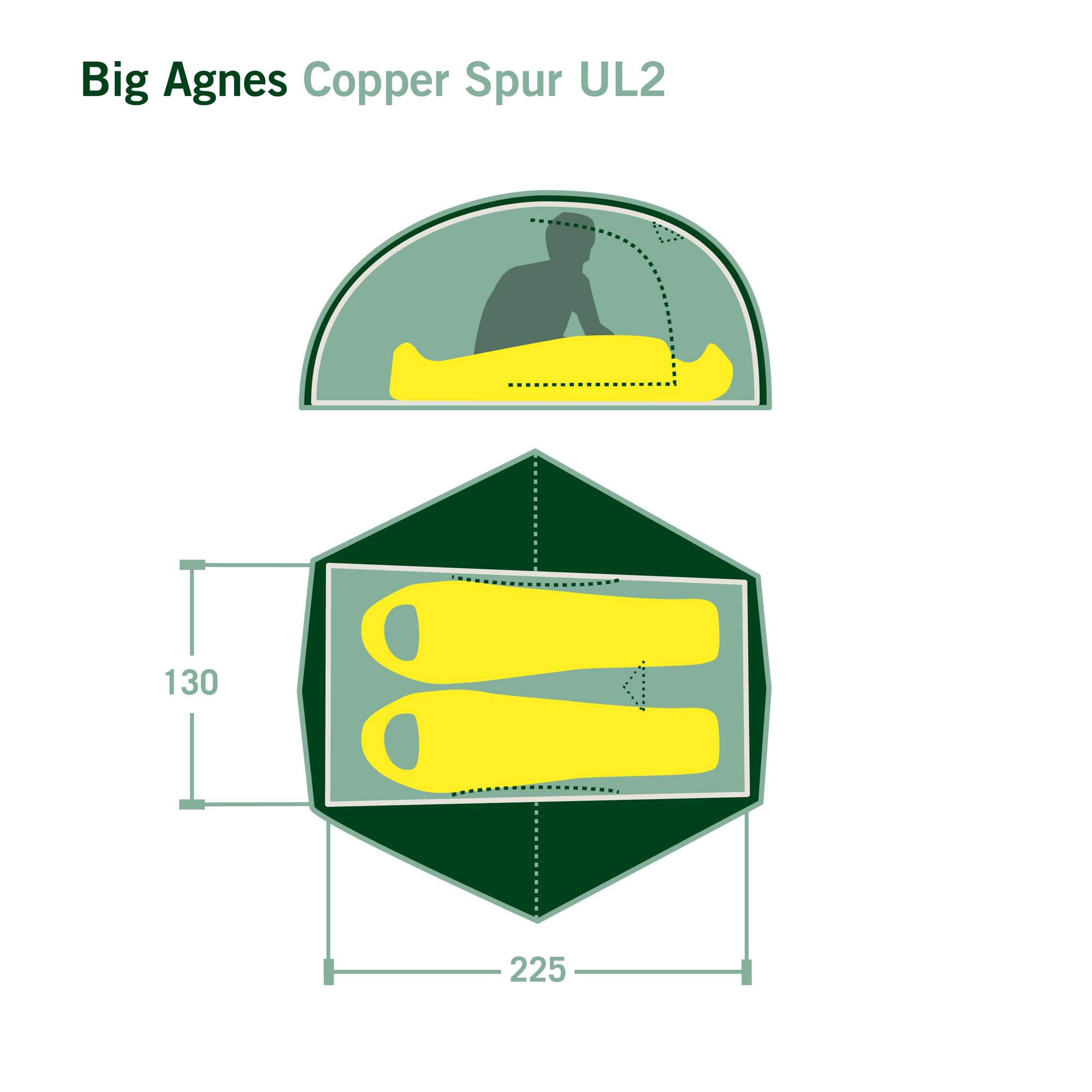 Big Agnes COPPER SPUR UL2 Unisex - Kuppelzelt