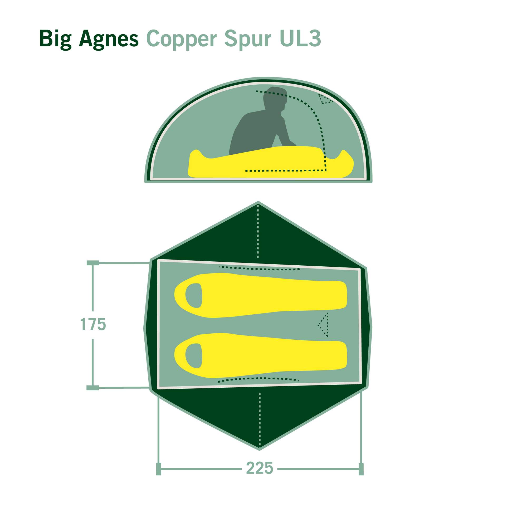 Big Agnes COPPER SPUR UL3 Unisex - Kuppelzelt
