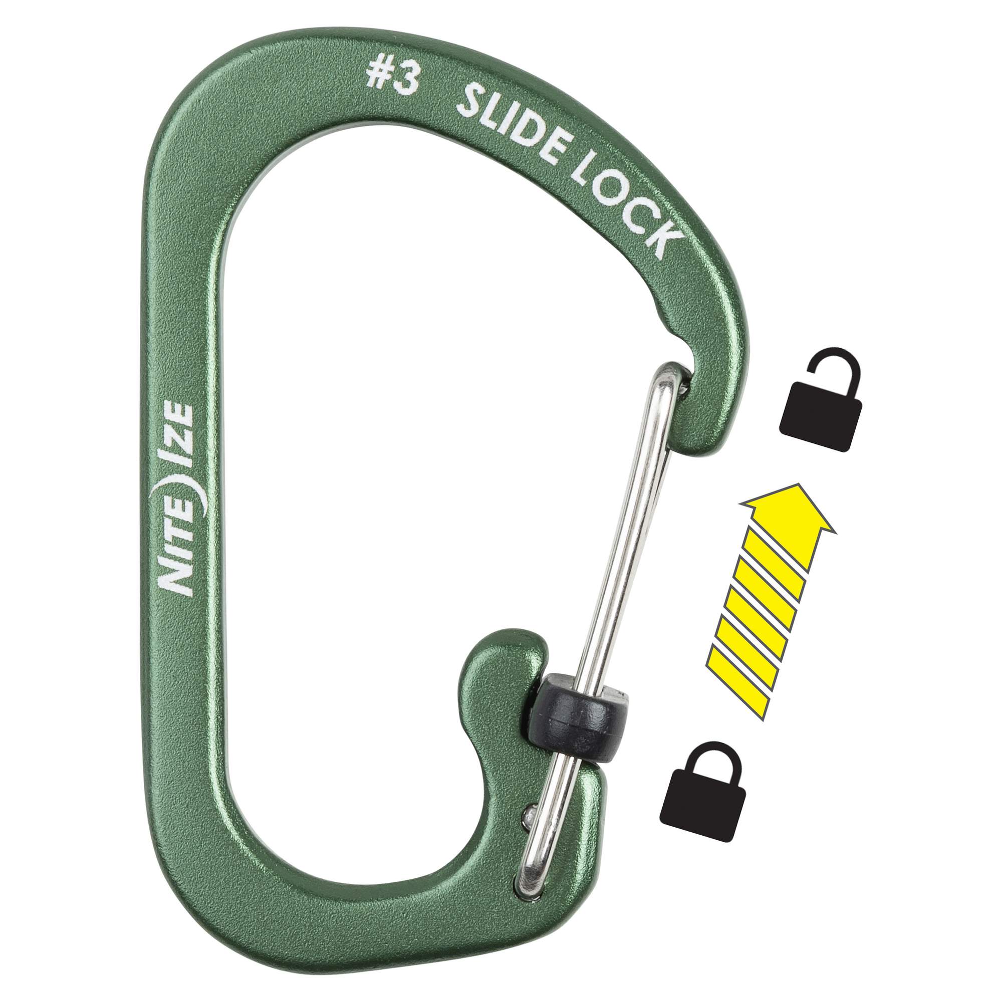 Nite Ize SLIDELOCK CARABINER ALUMINUM - Schlüsselanhänger Nite Ize SLIDELOCK CARABINER ALUMINUM - Schlüsselanhänger
