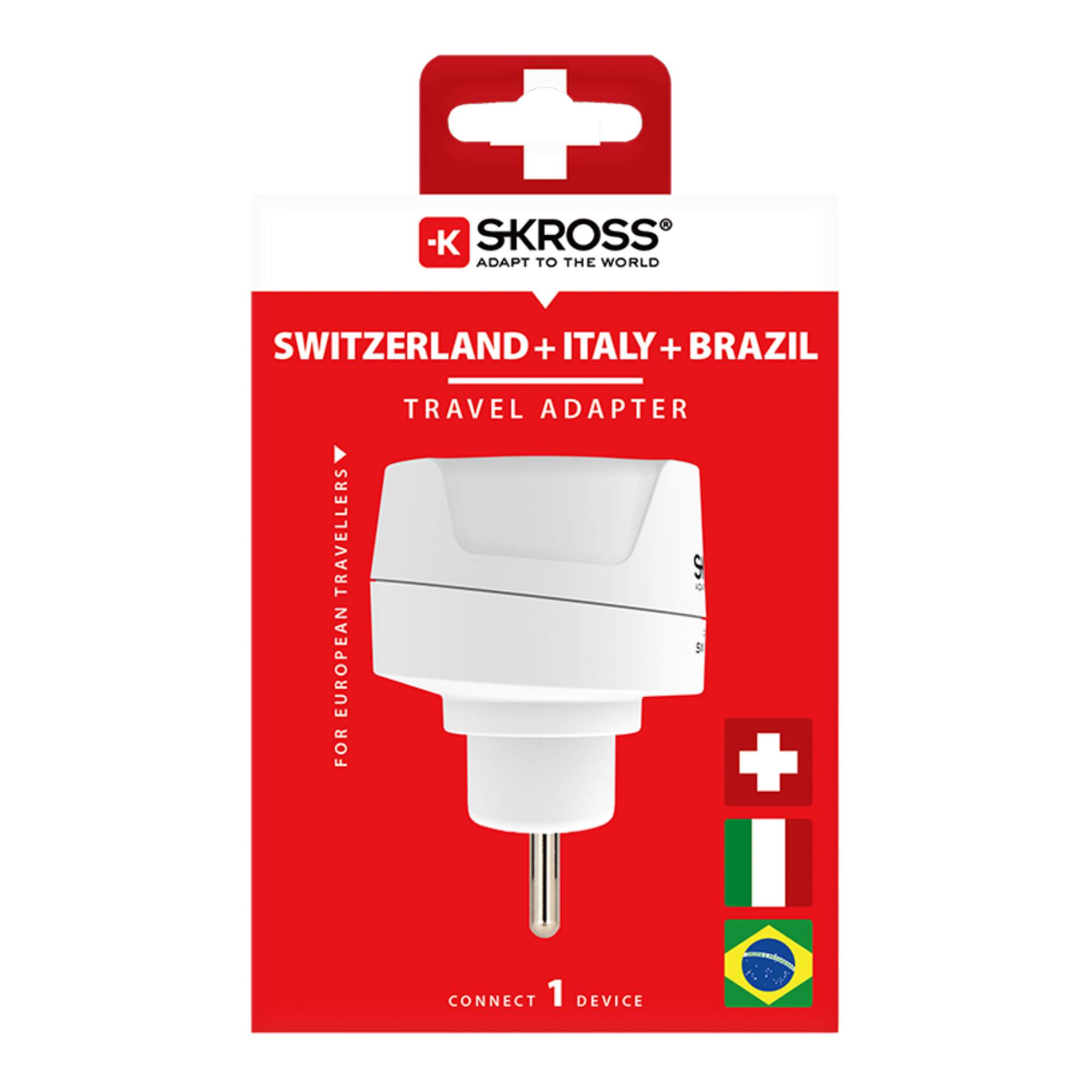 SKROSS EUROPE TO SIWSS + ITALY + BRAZIL - Reisestecker
