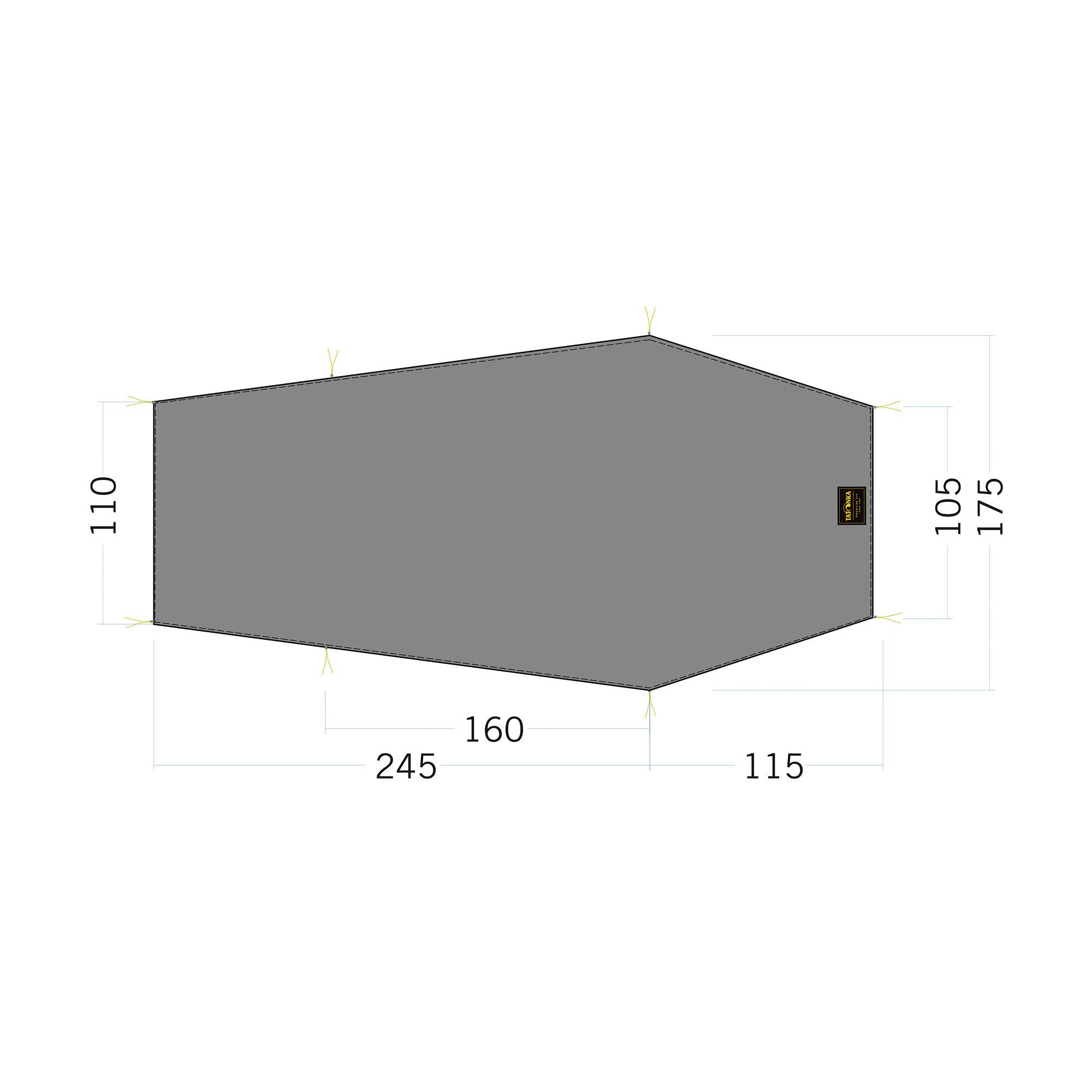Tatonka FLOOR SHEET LT GARGIA 3 - Zeltplane