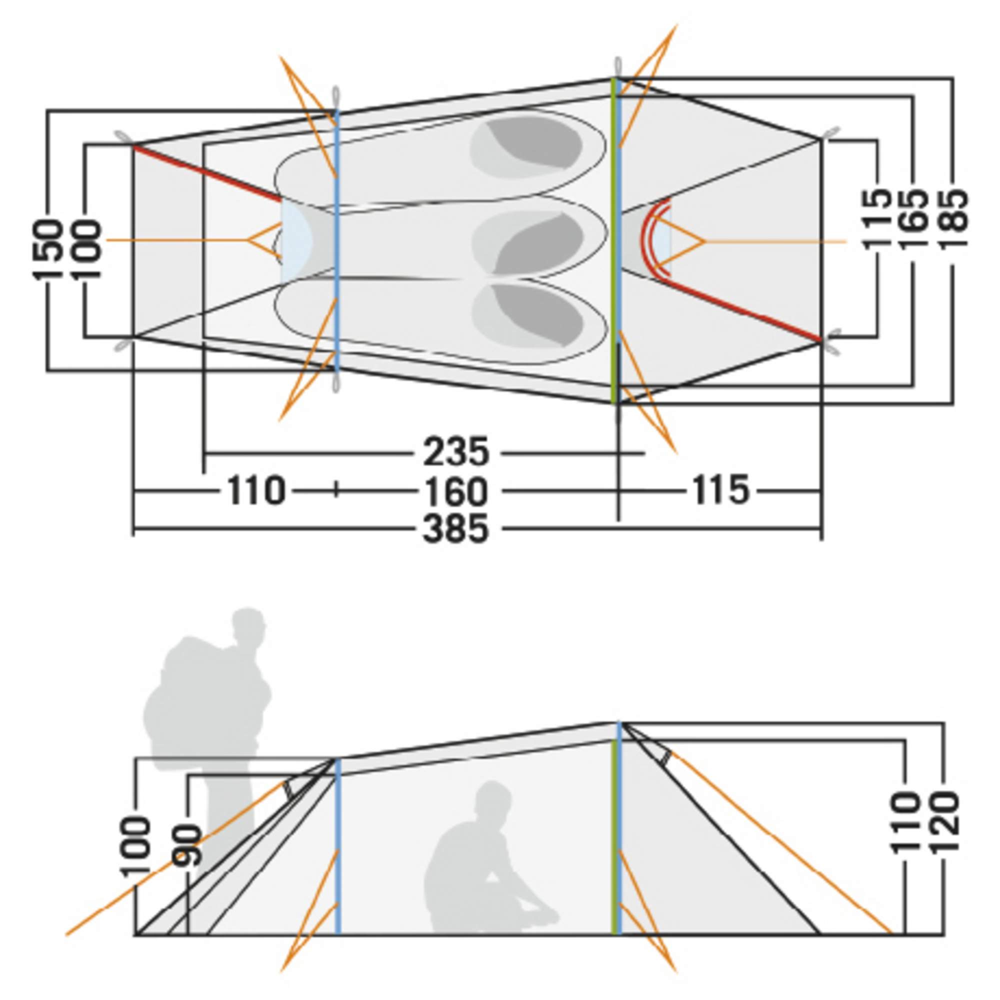 Tatonka GARGIA 3 - Tunnelzelt