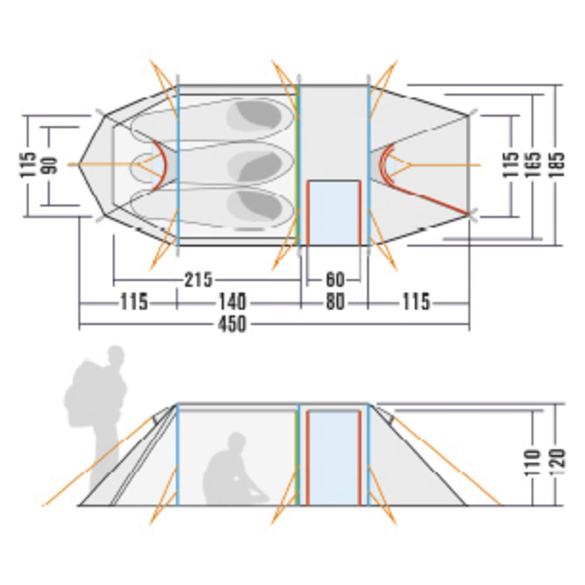 Tatonka POLAR 3 - Tunnelzelt Tatonka POLAR 3 - Tunnelzelt
